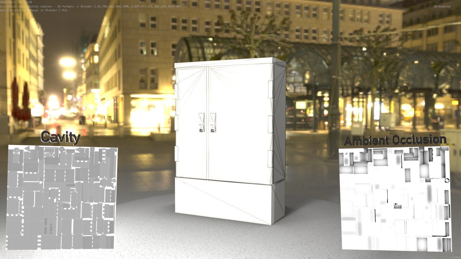 Electrical Distribution Cabinet 36 Low-poly 3D model_74