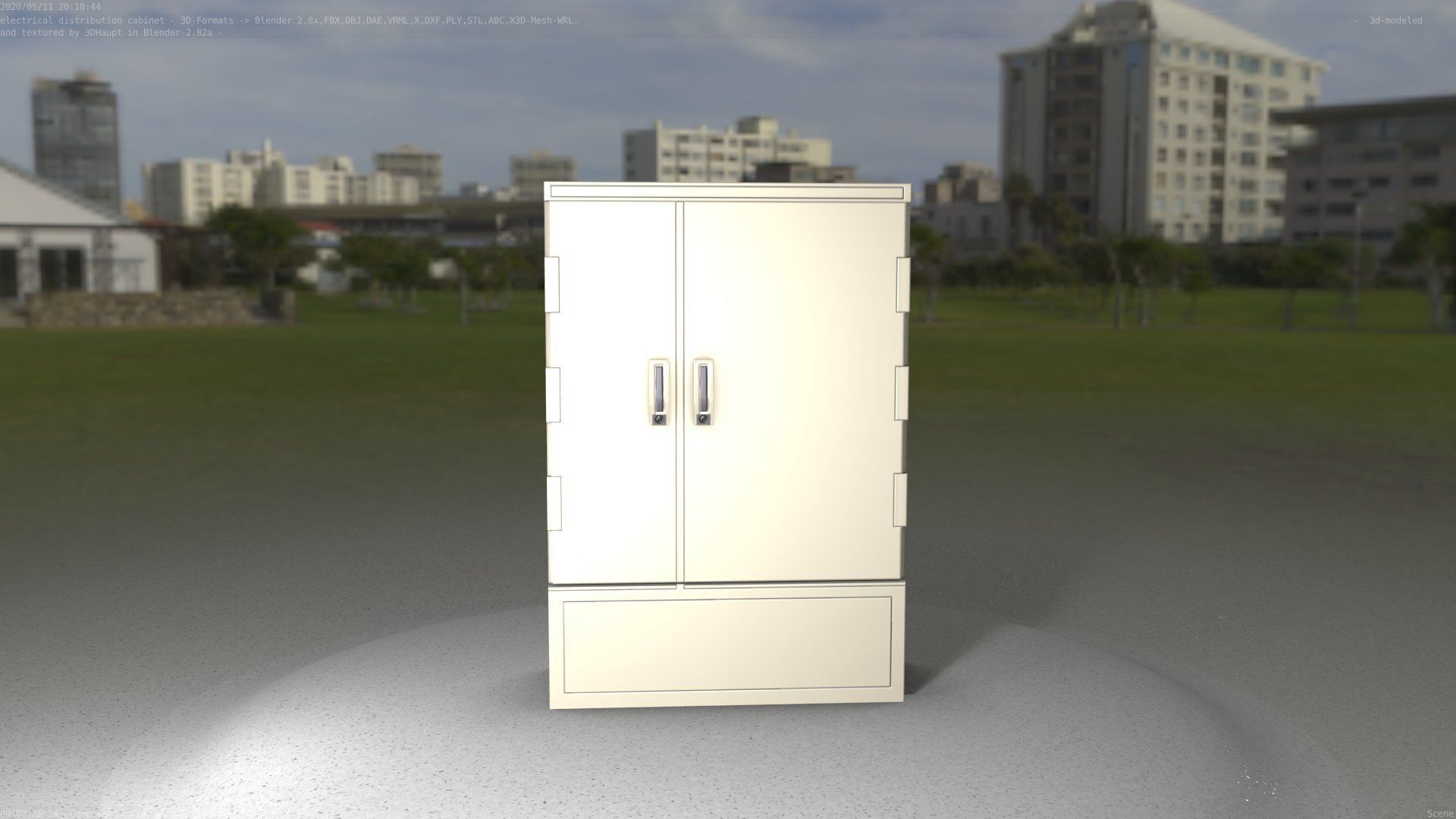 Electrical Distribution Cabinet 36 Low-poly 3D model_23