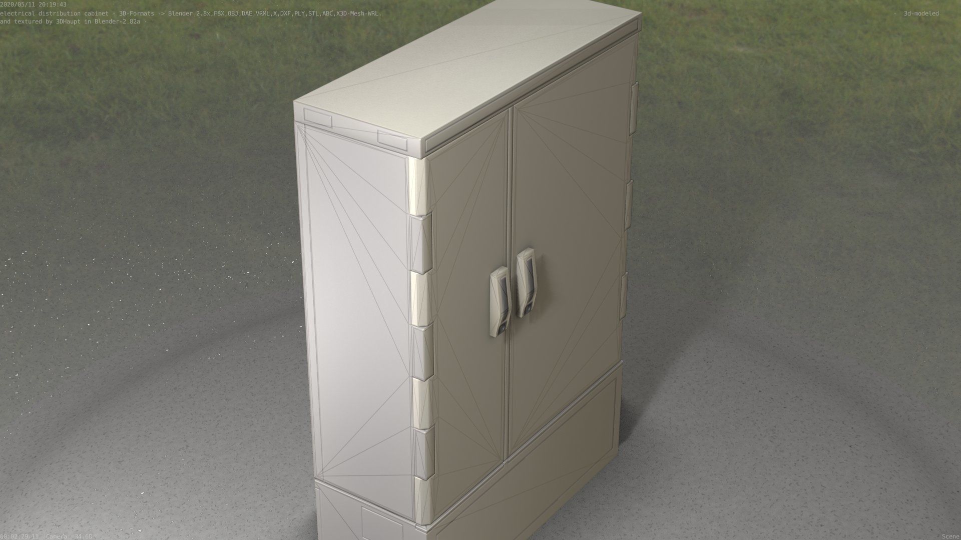 Electrical Distribution Cabinet 36 Low-poly 3D model_88