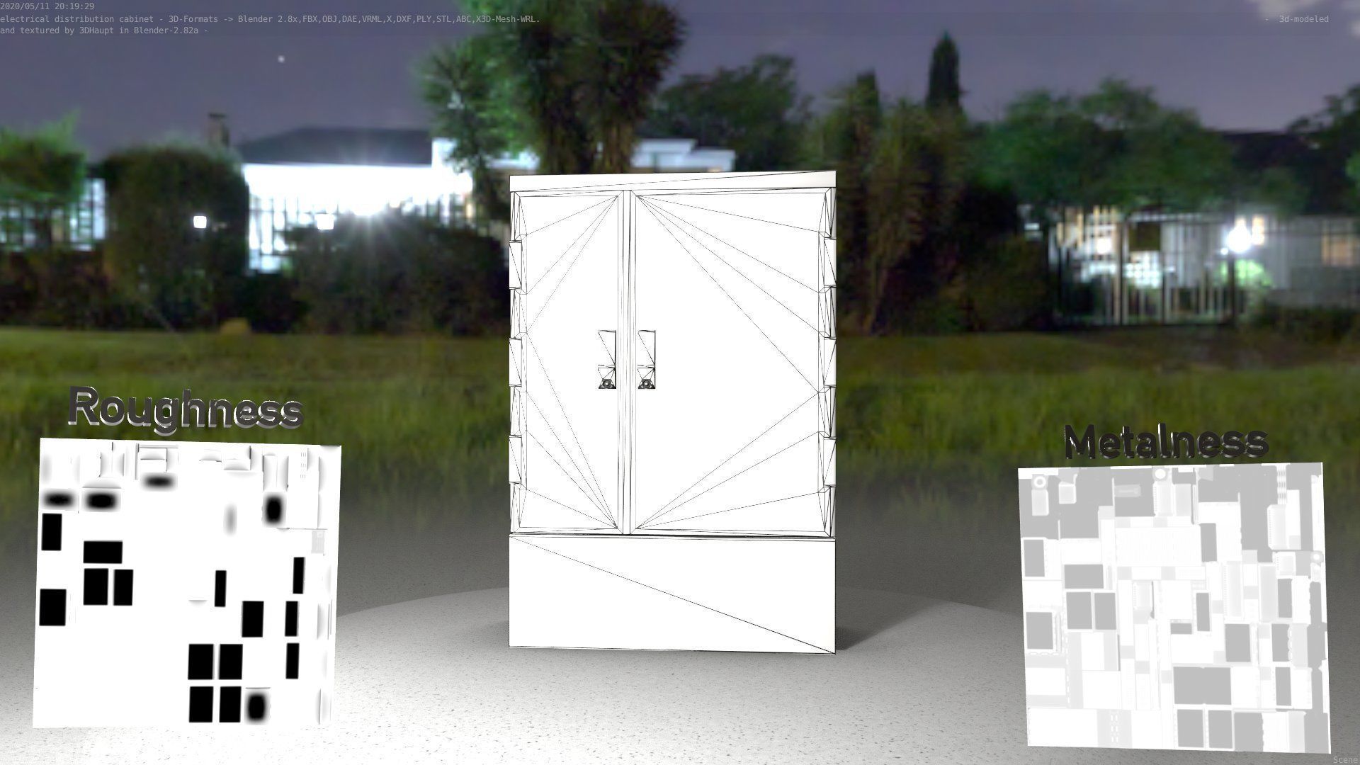 Electrical Distribution Cabinet 36 Low-poly 3D model_73
