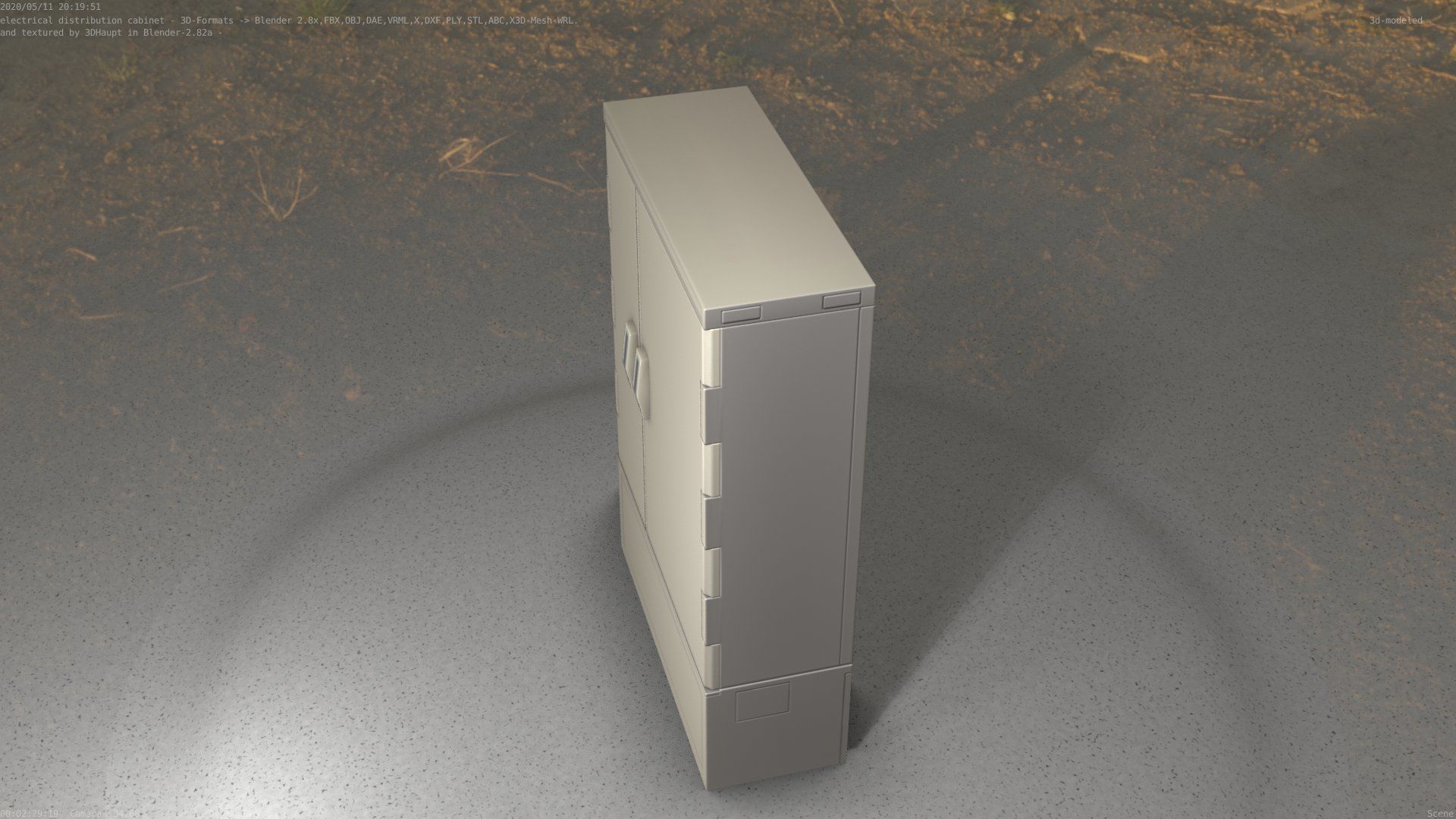 Electrical Distribution Cabinet 36 Low-poly 3D model_96