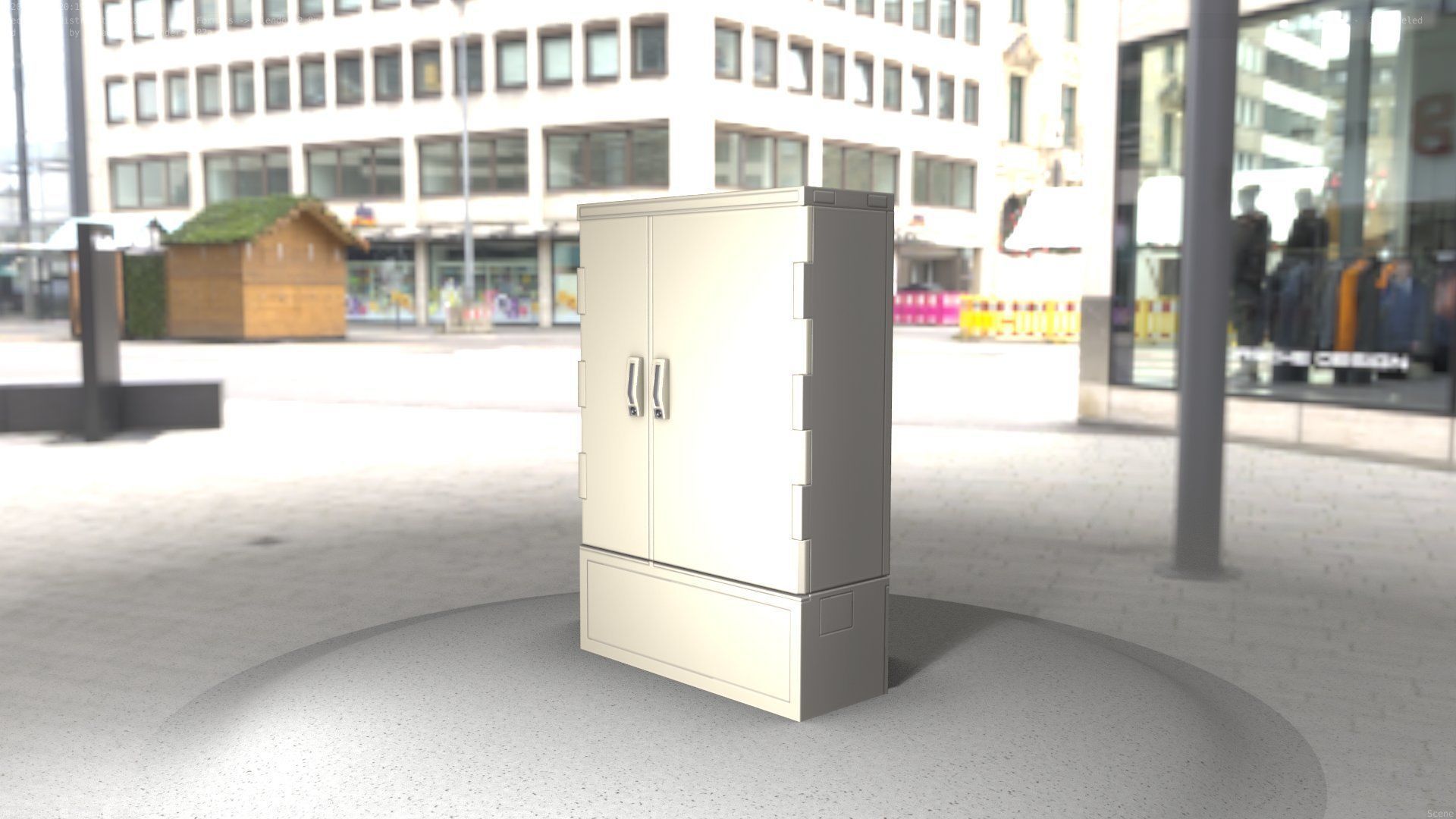 Electrical Distribution Cabinet 36 Low-poly 3D model_75