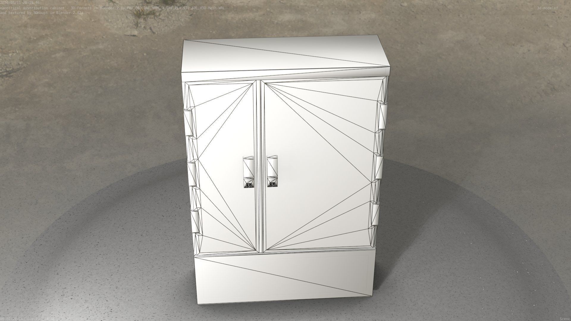 Electrical Distribution Cabinet 36 Low-poly 3D model_91