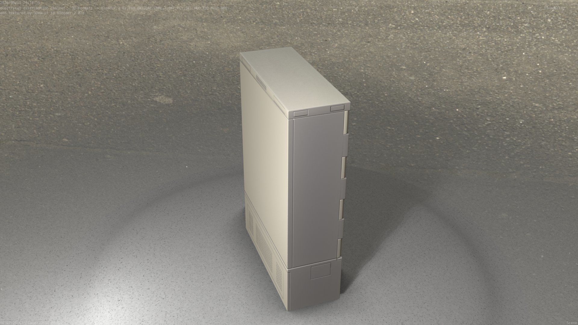 Electrical Distribution Cabinet 36 Low-poly 3D model_14