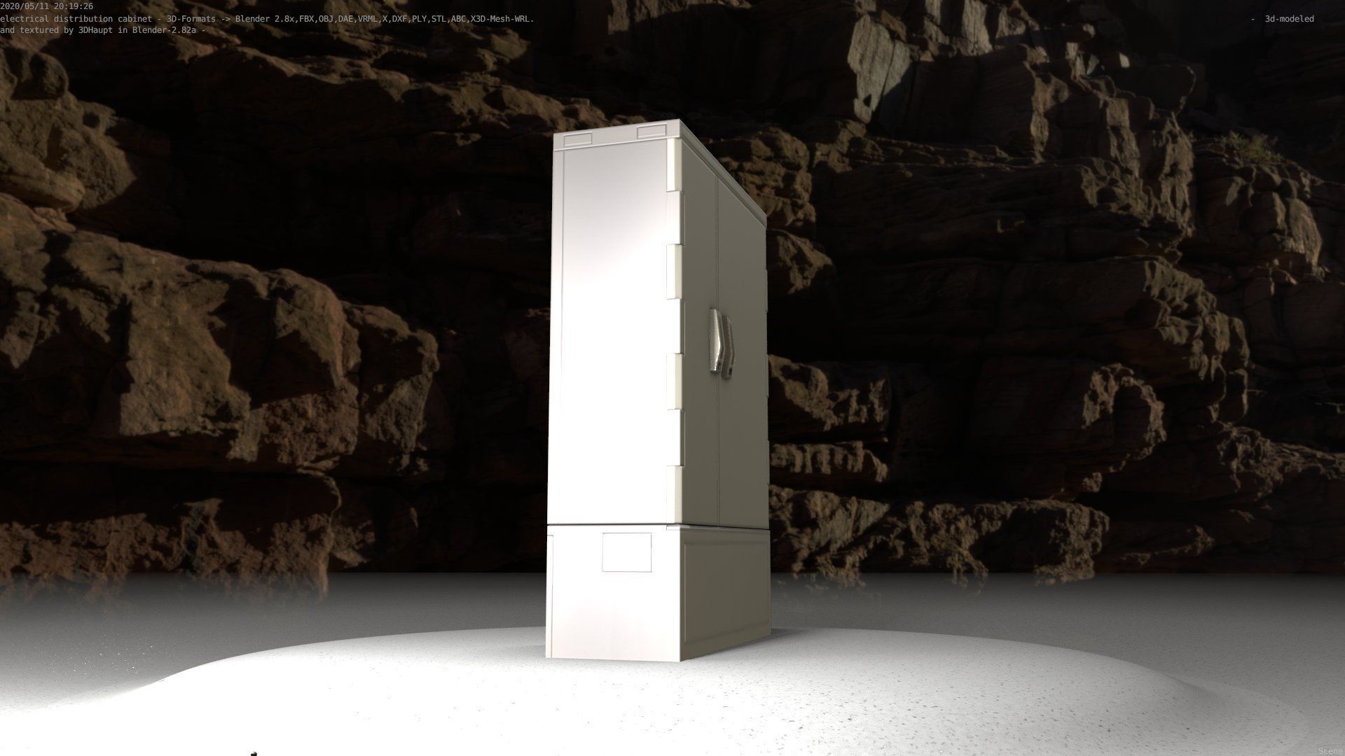 Electrical Distribution Cabinet 36 Low-poly 3D model_69