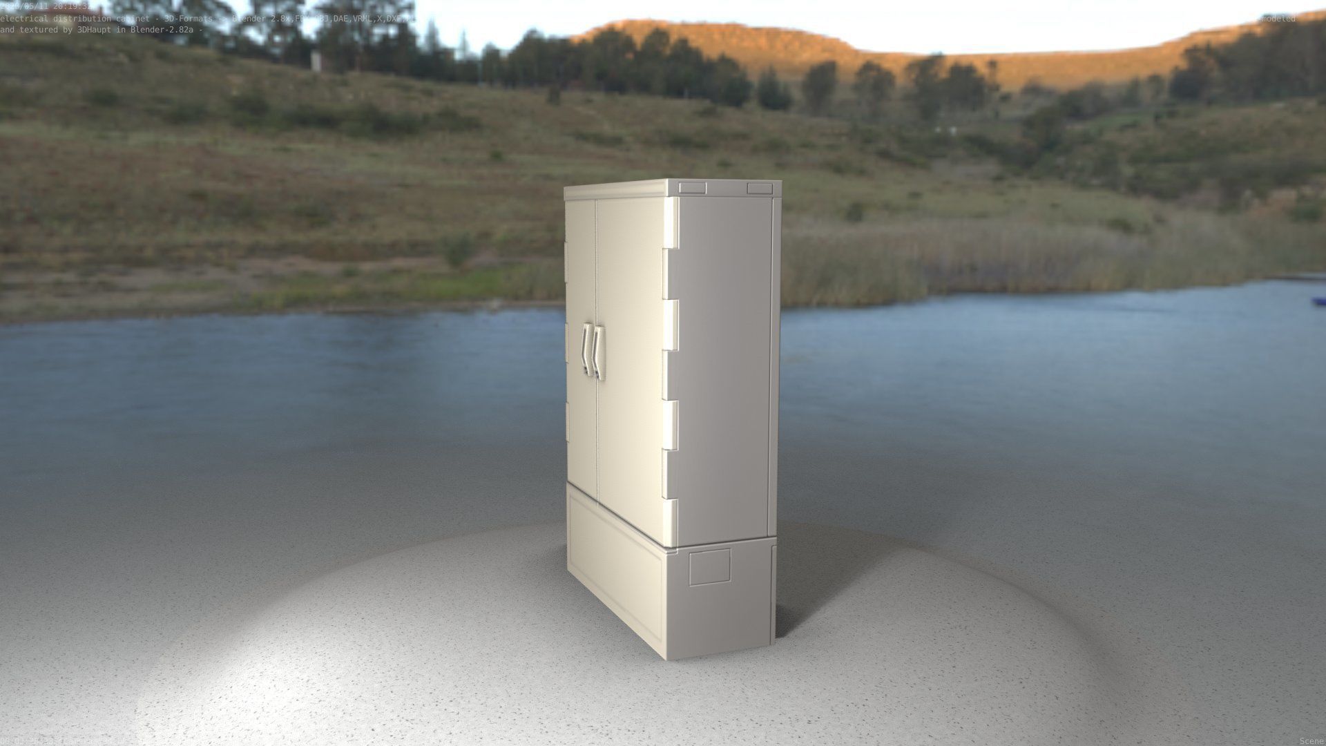 Electrical Distribution Cabinet 36 Low-poly 3D model_76