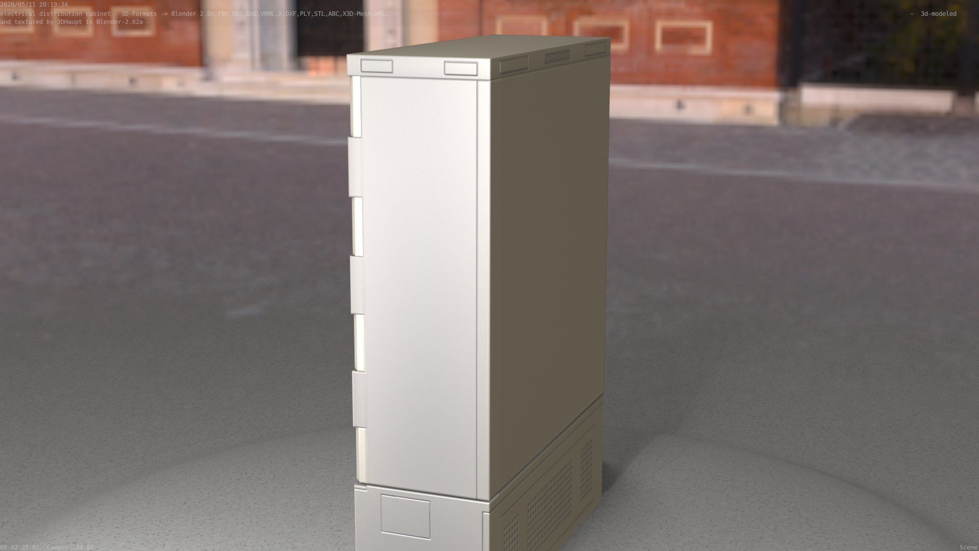 Electrical Distribution Cabinet 36 Low-poly 3D model_78