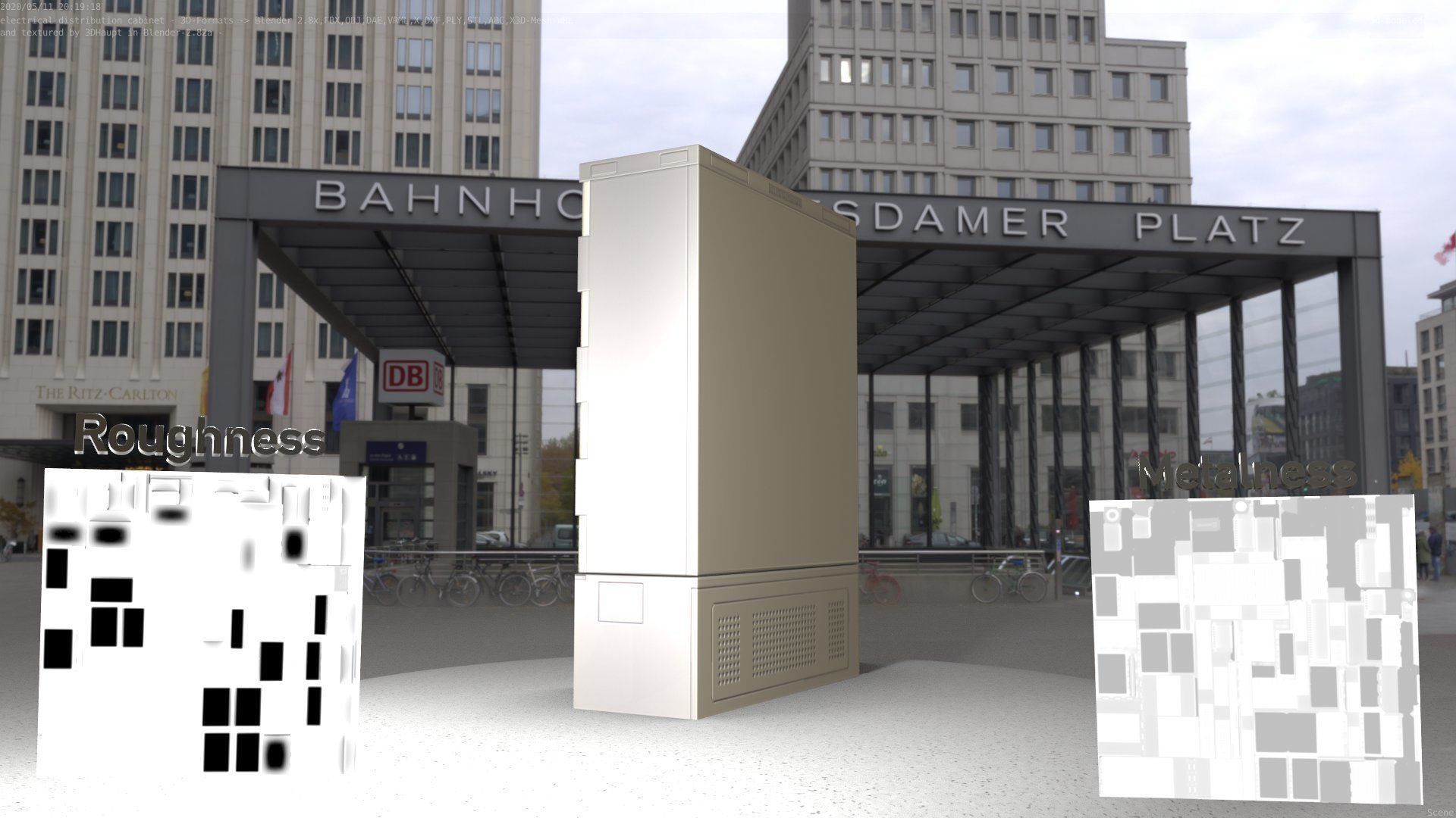 Electrical Distribution Cabinet 36 Low-poly 3D model_59