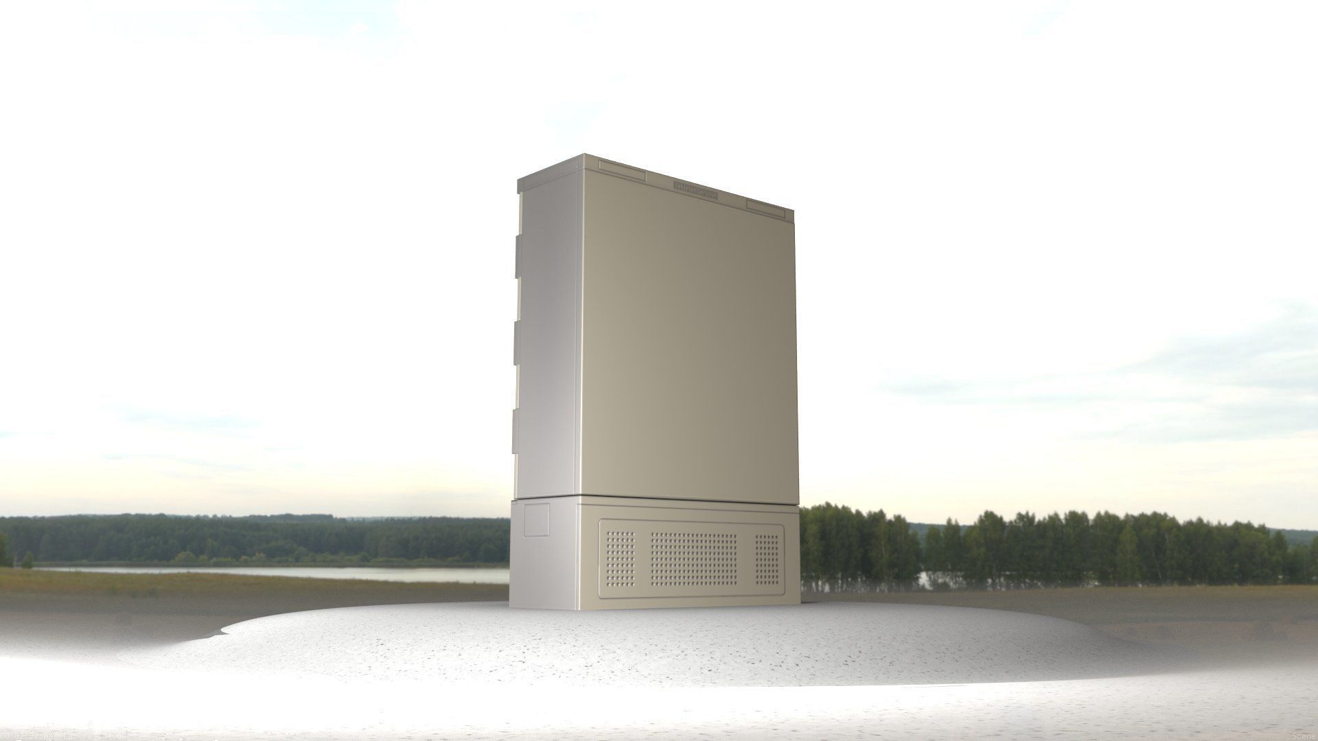 Electrical Distribution Cabinet 36 Low-poly 3D model_32