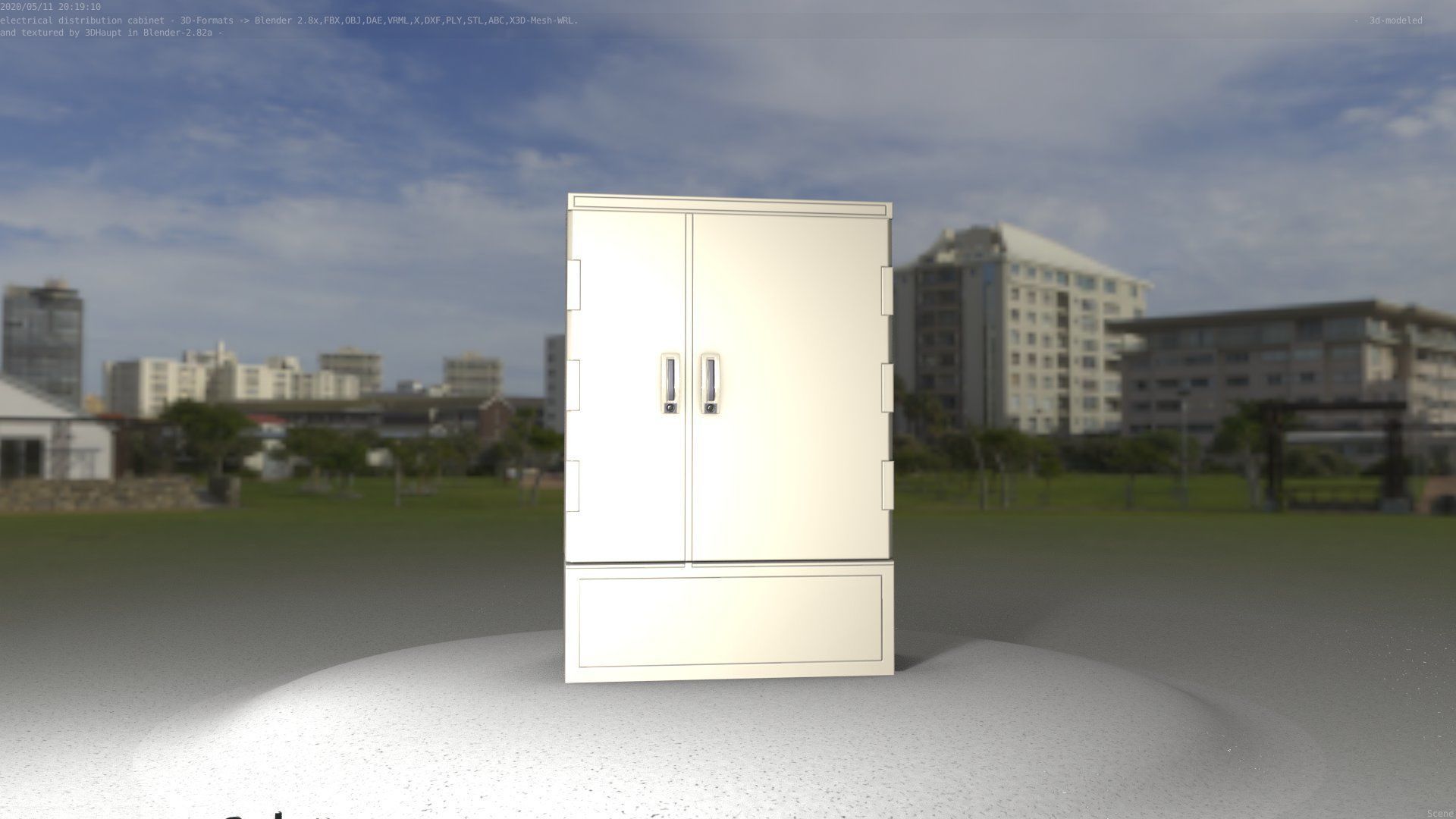 Electrical Distribution Cabinet 36 Low-poly 3D model_50