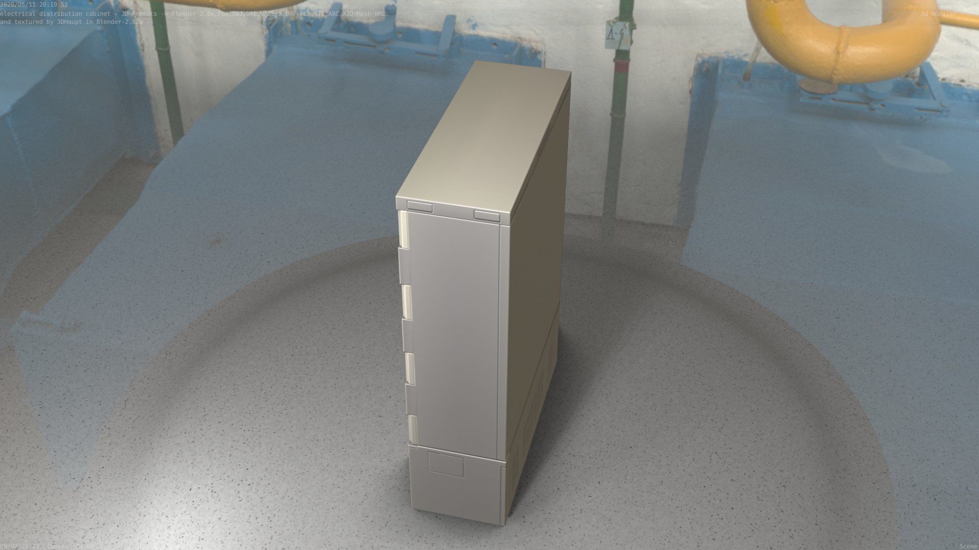 Electrical Distribution Cabinet 36 Low-poly 3D model_98