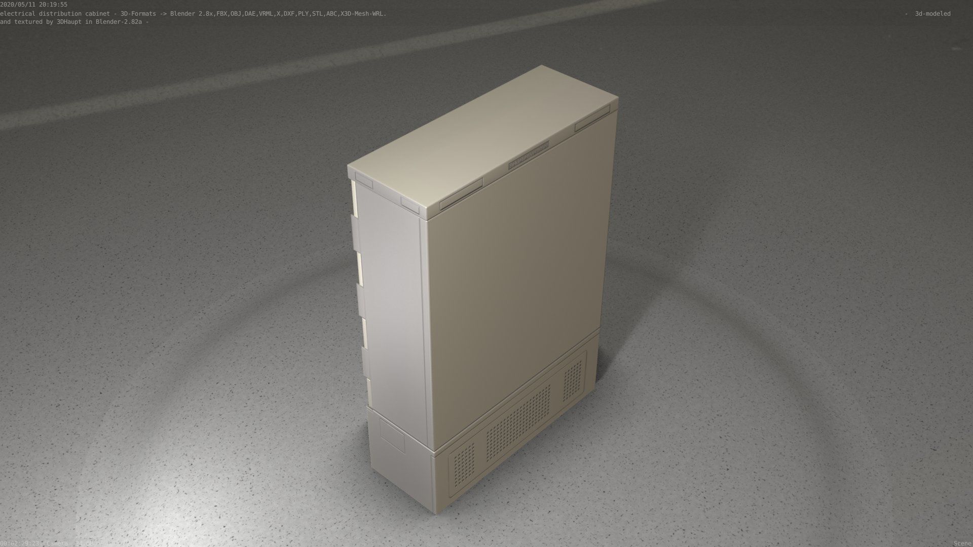 Electrical Distribution Cabinet 36 Low-poly 3D model_100