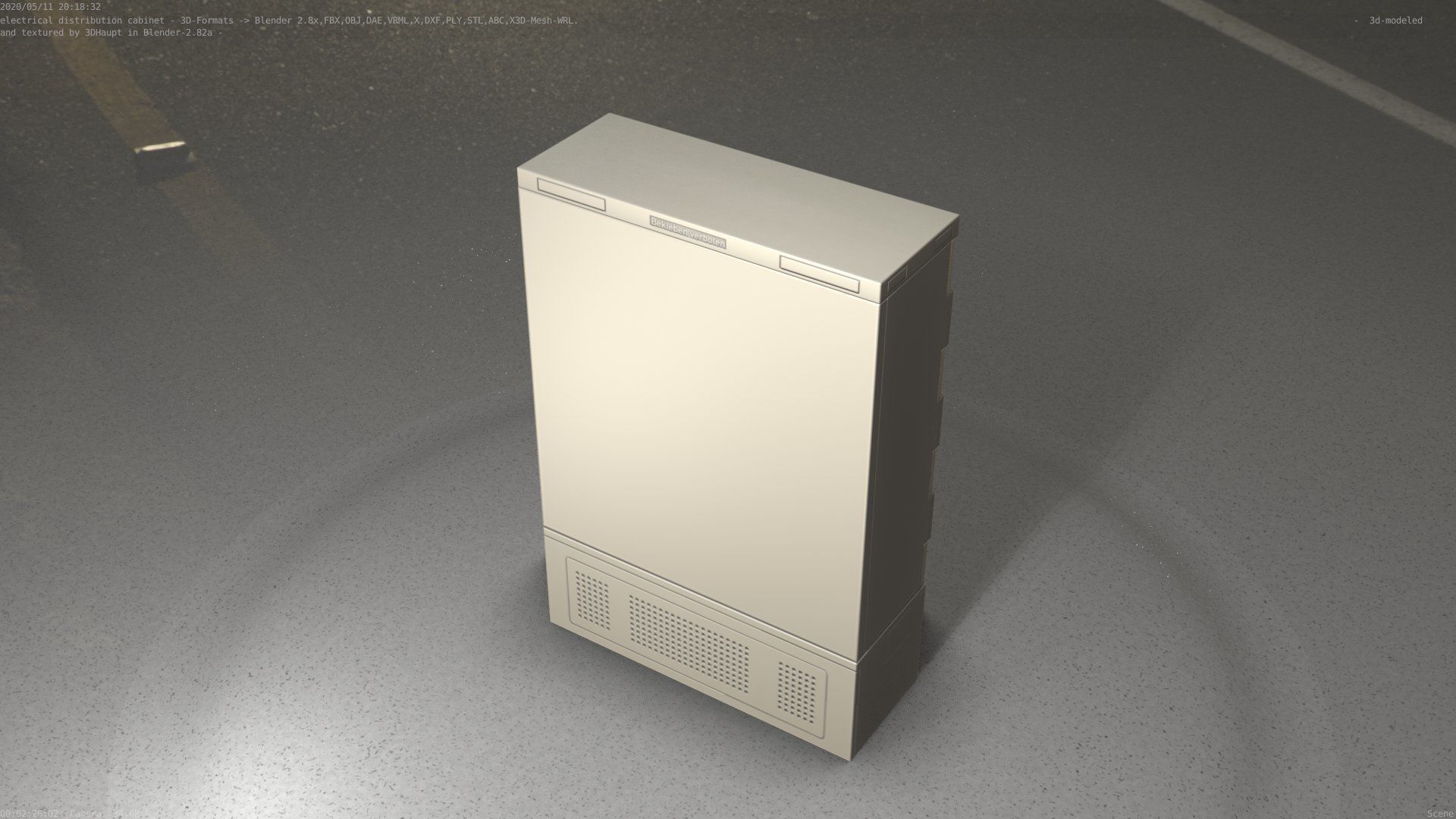 Electrical Distribution Cabinet 36 Low-poly 3D model_11
