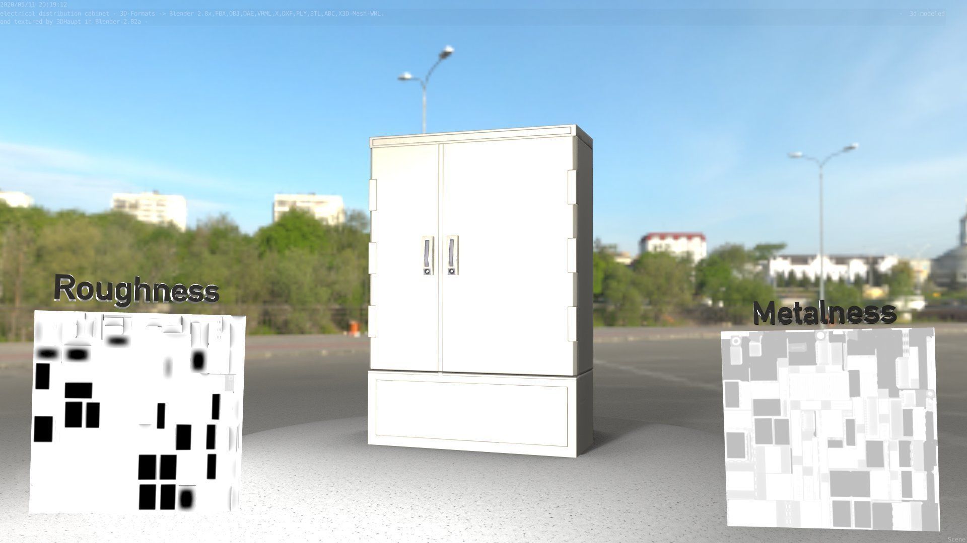 Electrical Distribution Cabinet 36 Low-poly 3D model_52