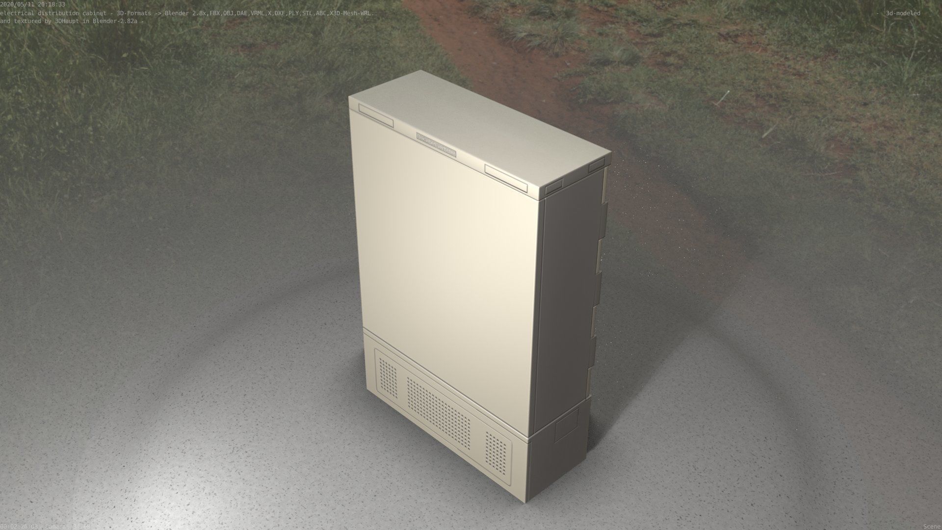 Electrical Distribution Cabinet 36 Low-poly 3D model_12