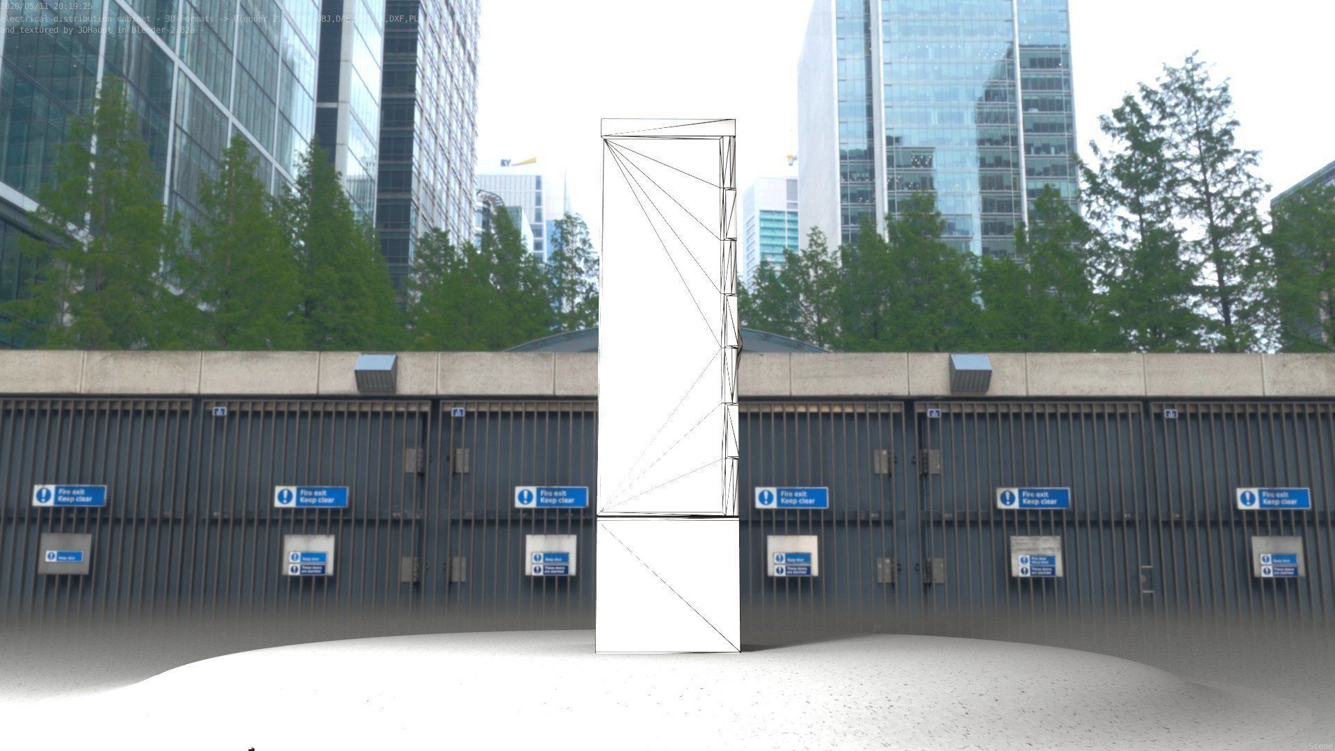 Electrical Distribution Cabinet 36 Low-poly 3D model_68