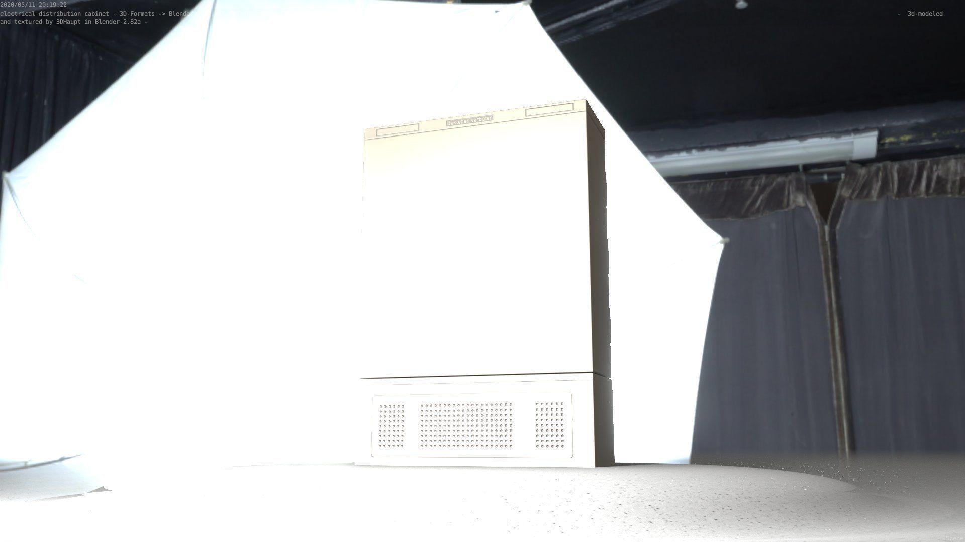 Electrical Distribution Cabinet 36 Low-poly 3D model_64