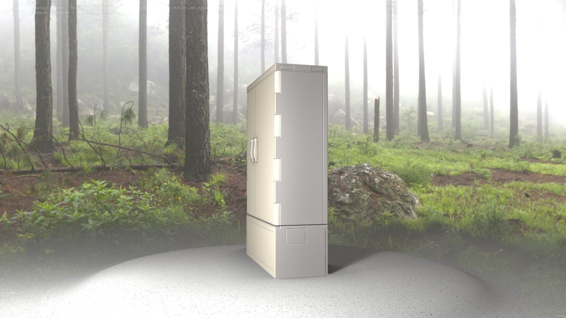 Electrical Distribution Cabinet 36 Low-poly 3D model_56