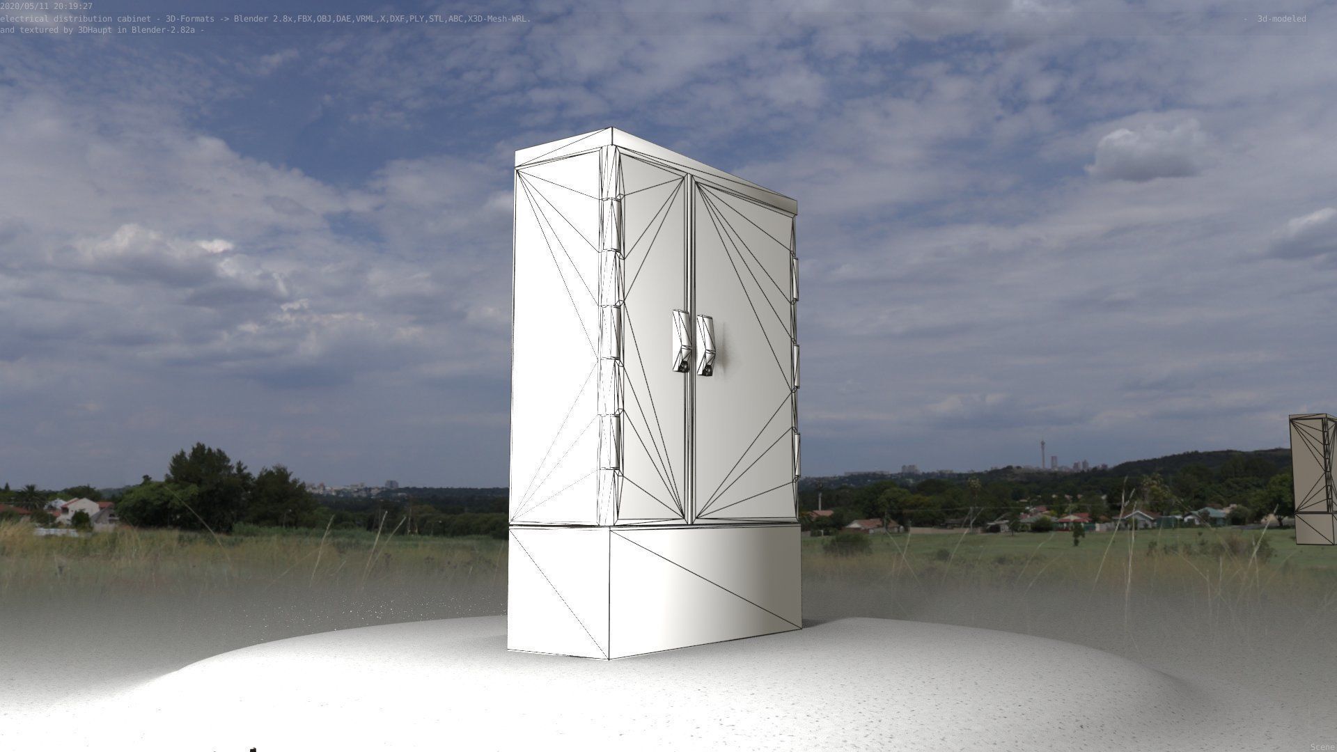 Electrical Distribution Cabinet 36 Low-poly 3D model_70