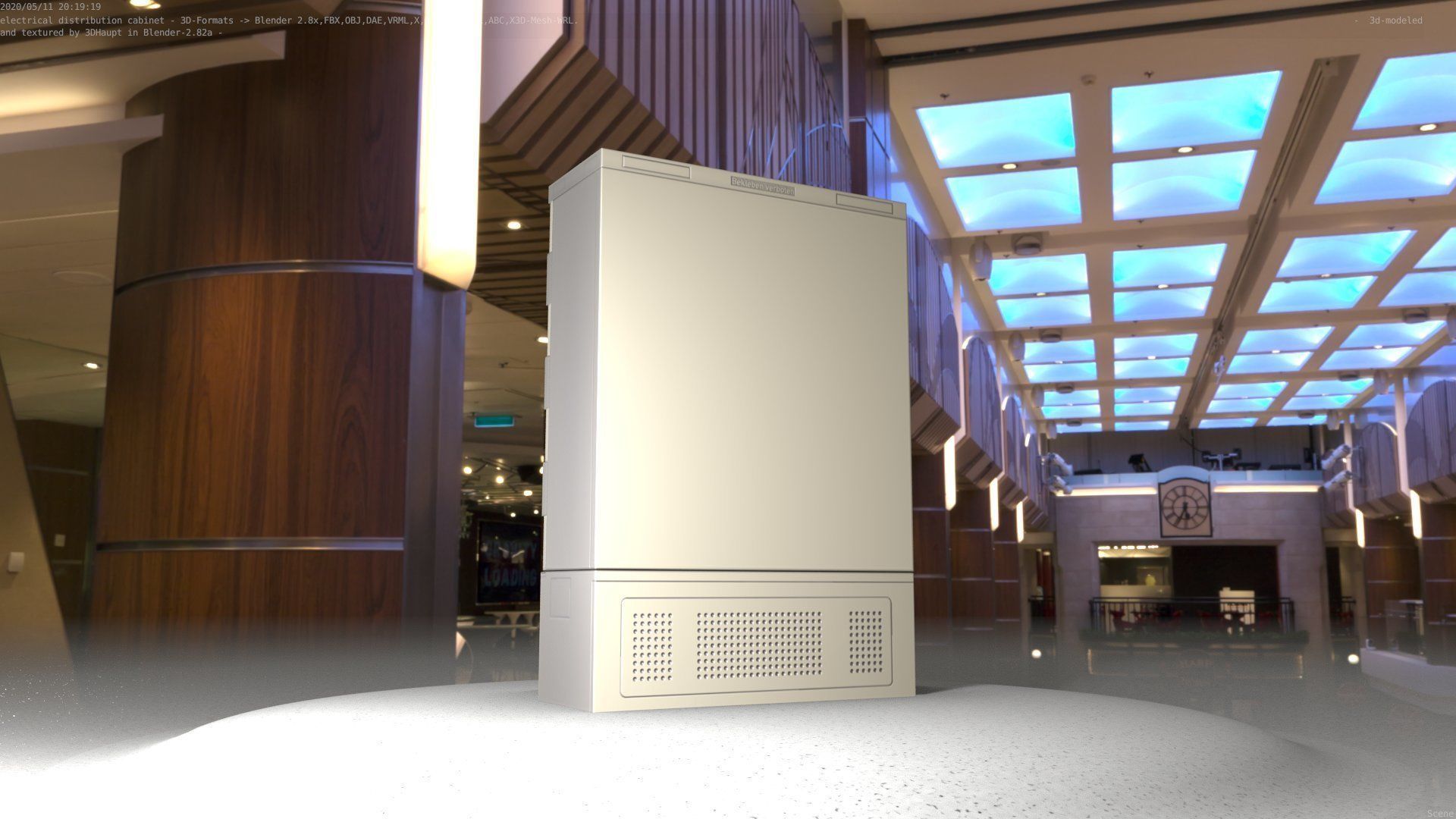 Electrical Distribution Cabinet 36 Low-poly 3D model_61
