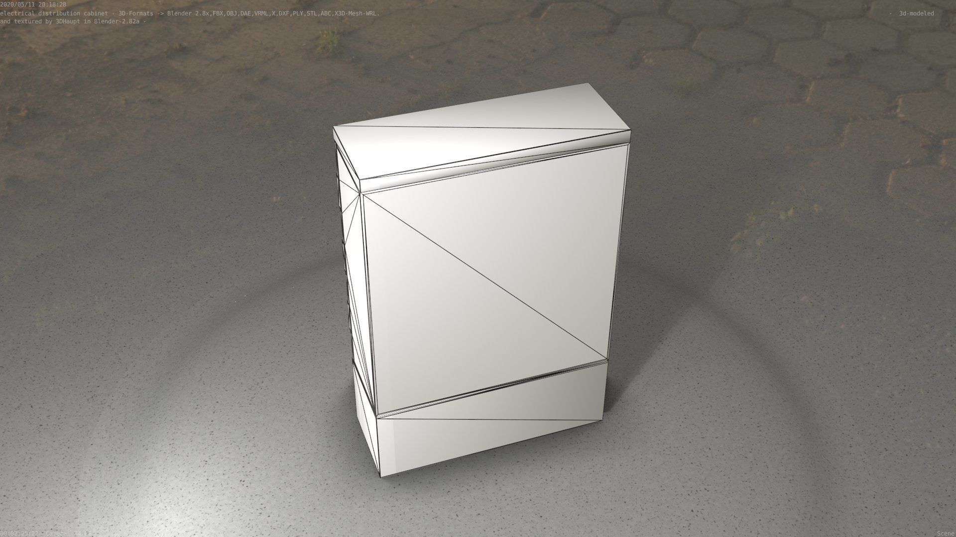 Electrical Distribution Cabinet 36 Low-poly 3D model_5