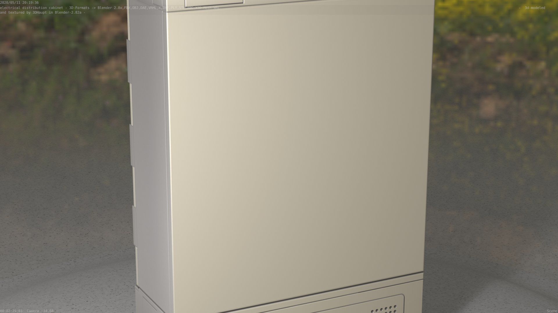 Electrical Distribution Cabinet 36 Low-poly 3D model_80