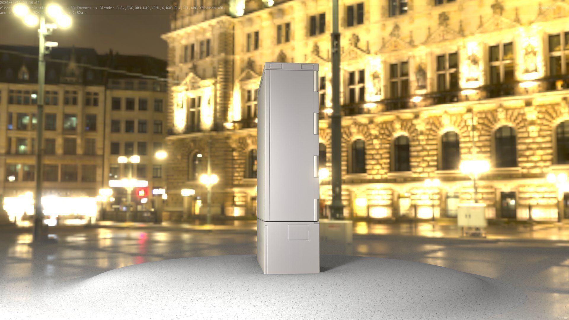 Electrical Distribution Cabinet 36 Low-poly 3D model_43