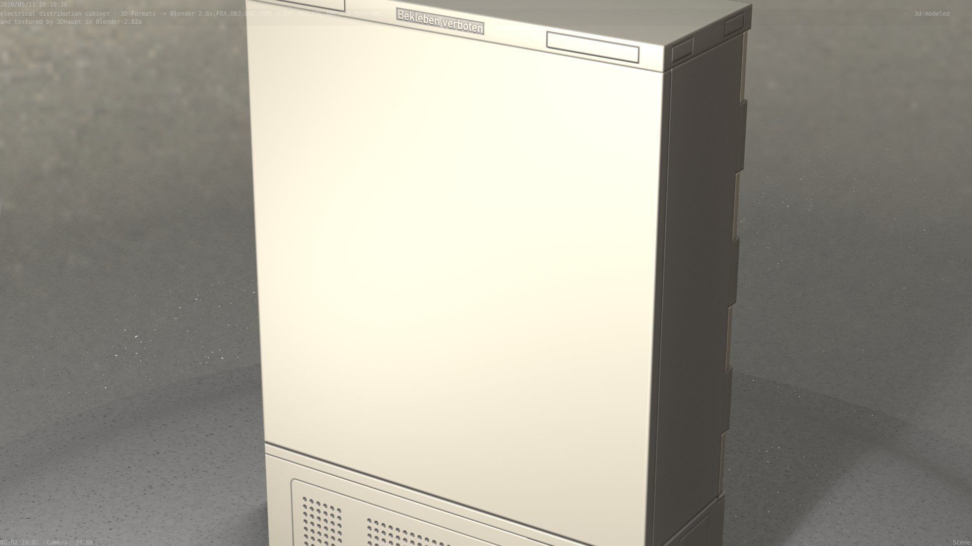 Electrical Distribution Cabinet 36 Low-poly 3D model_83