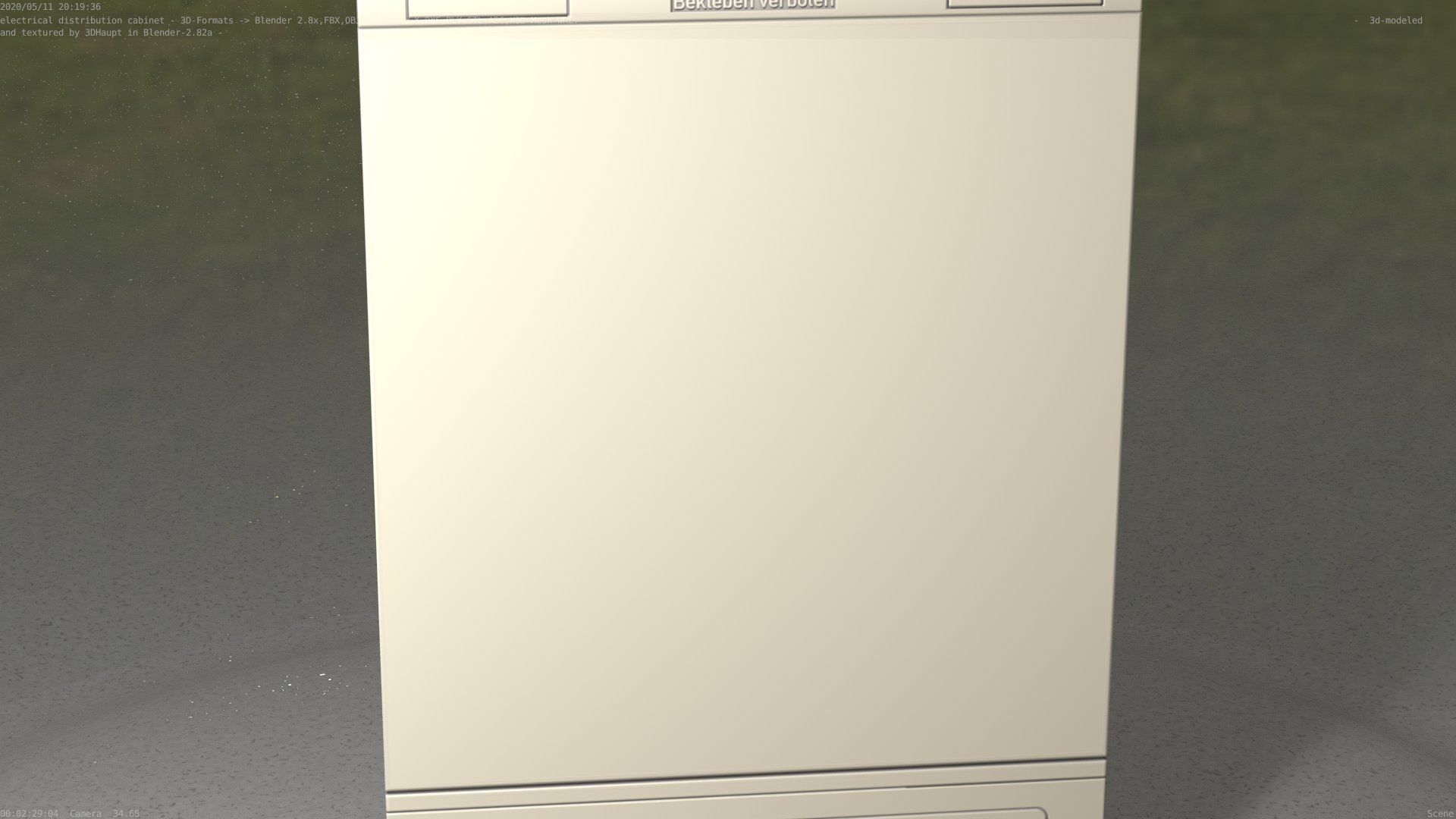 Electrical Distribution Cabinet 36 Low-poly 3D model_81