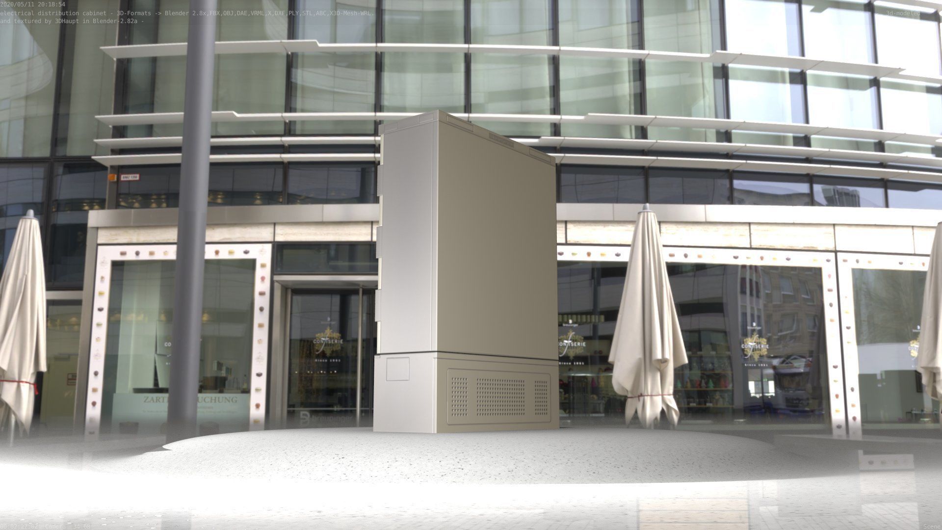 Electrical Distribution Cabinet 36 Low-poly 3D model_31