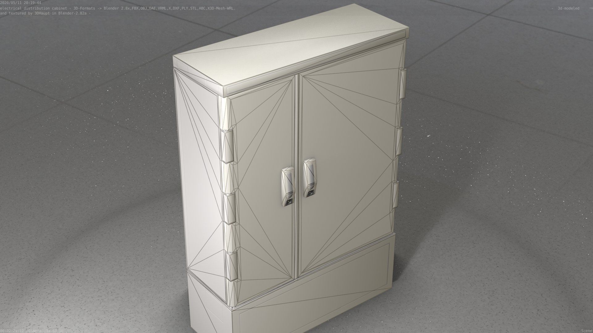 Electrical Distribution Cabinet 36 Low-poly 3D model_89