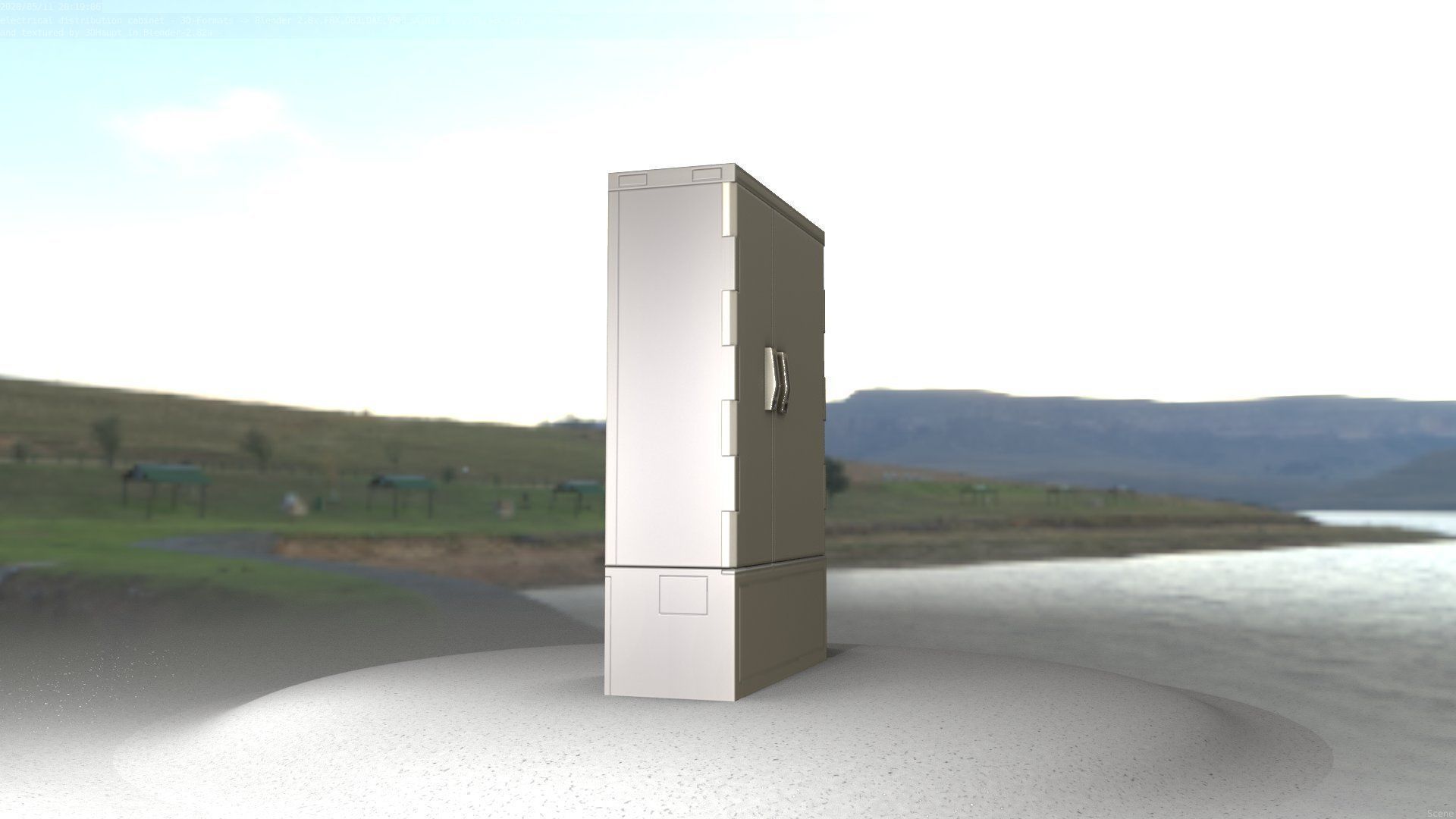 Electrical Distribution Cabinet 36 Low-poly 3D model_45