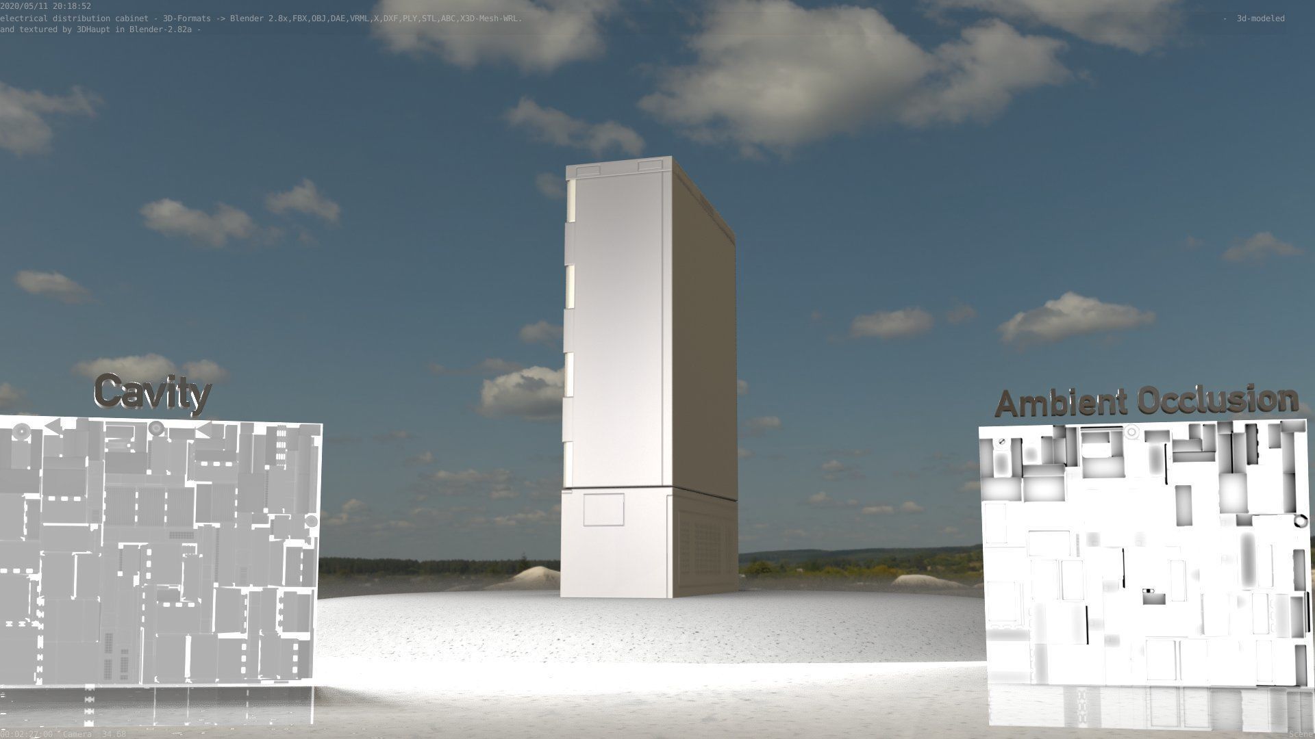 Electrical Distribution Cabinet 36 Low-poly 3D model_29