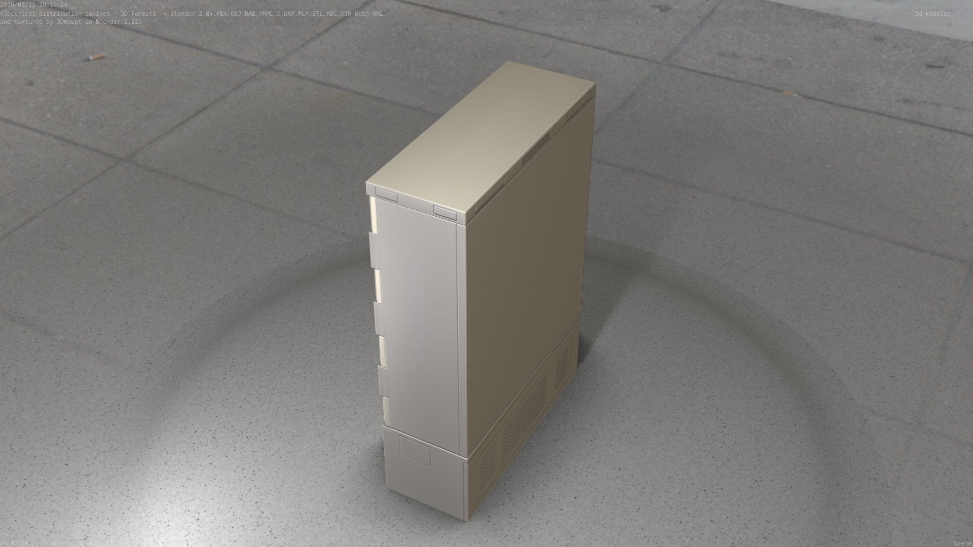 Electrical Distribution Cabinet 36 Low-poly 3D model_99
