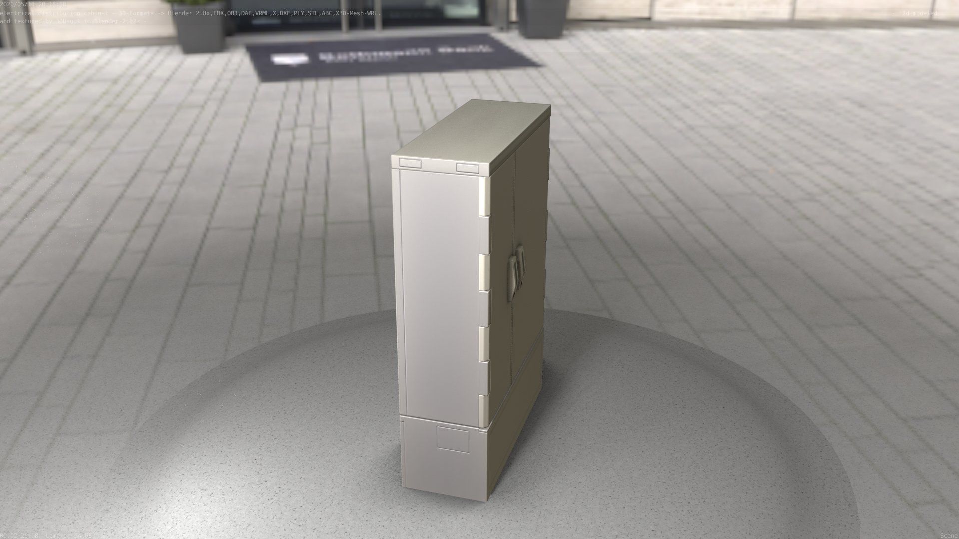 Electrical Distribution Cabinet 36 Low-poly 3D model_17
