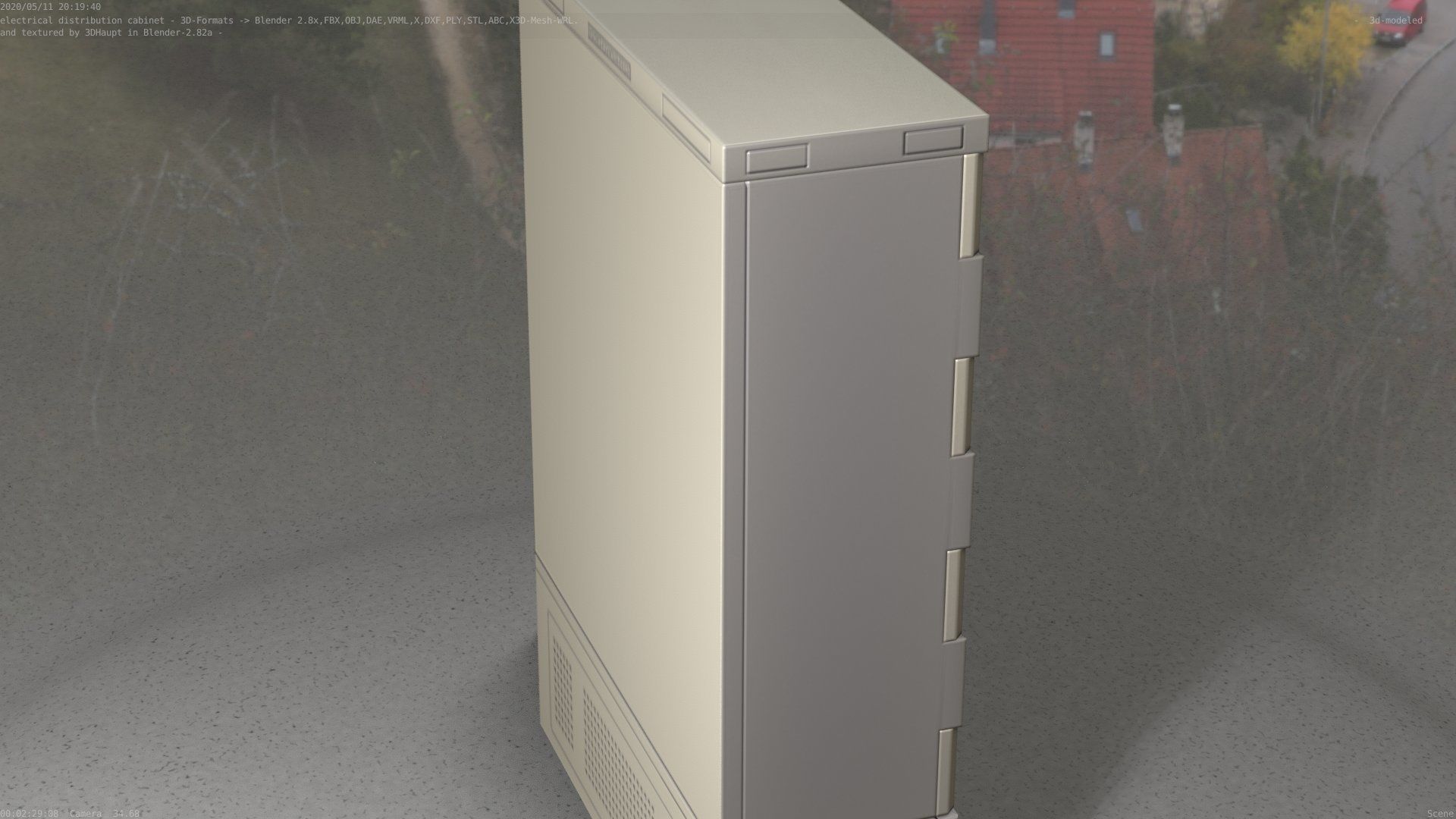 Electrical Distribution Cabinet 36 Low-poly 3D model_85