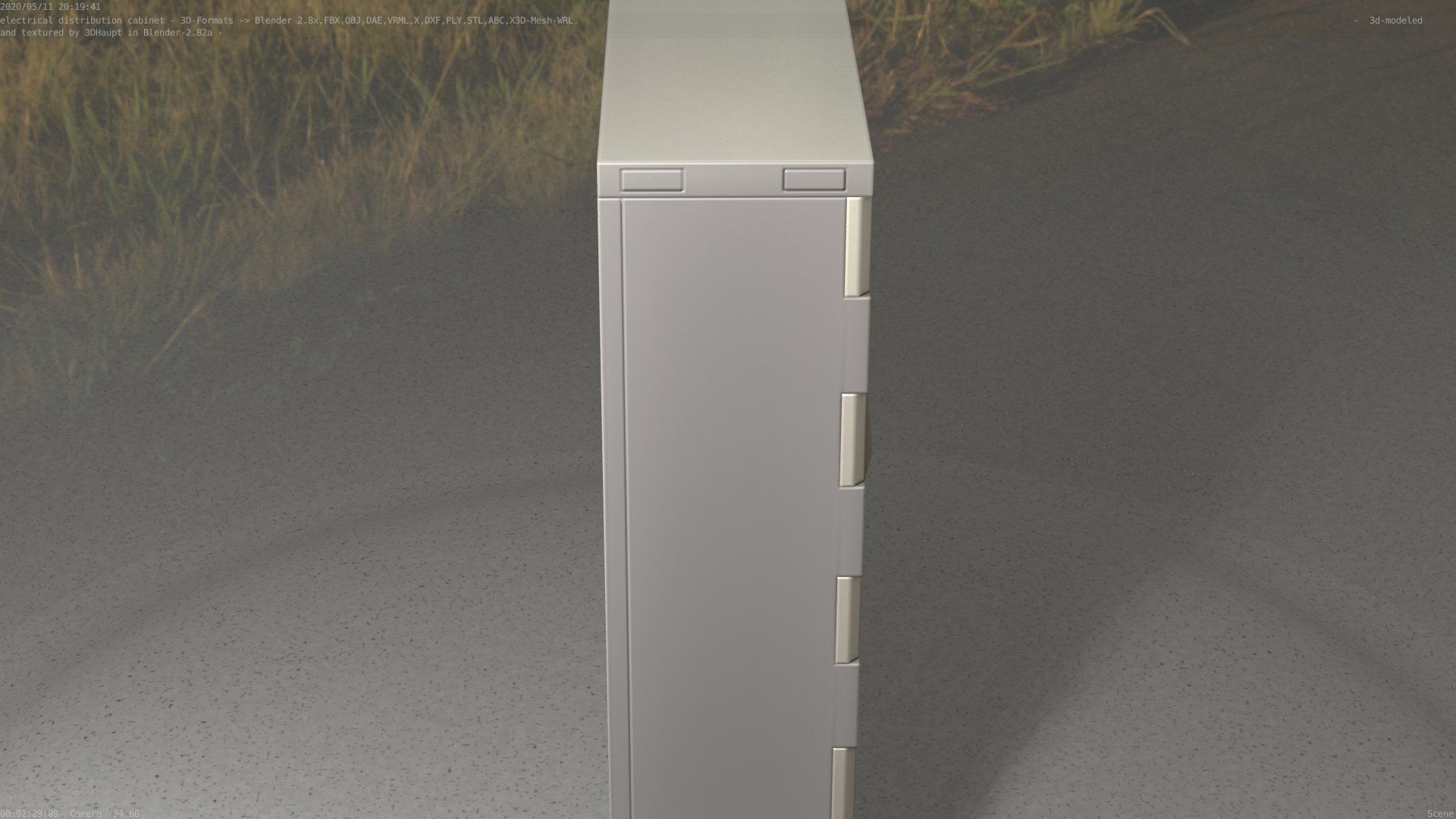 Electrical Distribution Cabinet 36 Low-poly 3D model_86