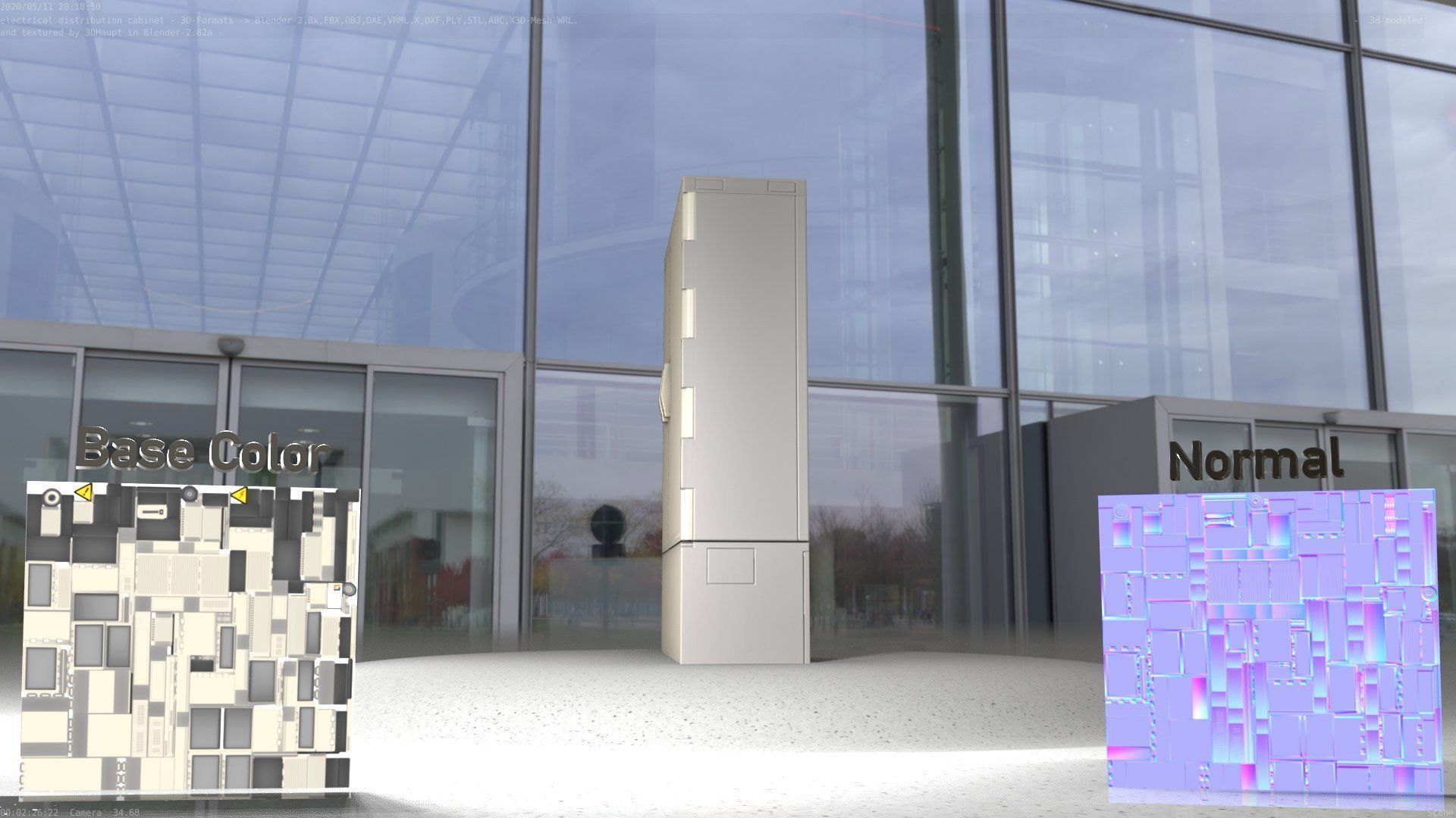 Electrical Distribution Cabinet 36 Low-poly 3D model_27