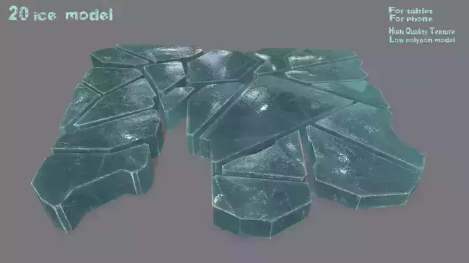 ice set piece of glass