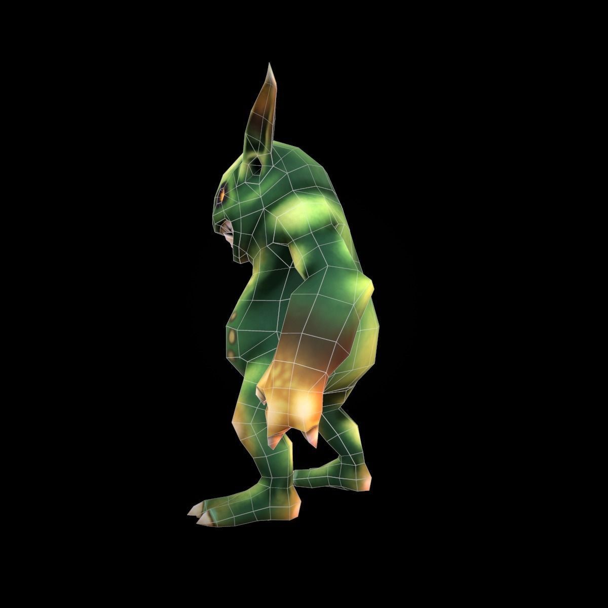 Character Eared Crank Low-poly 3D model_6