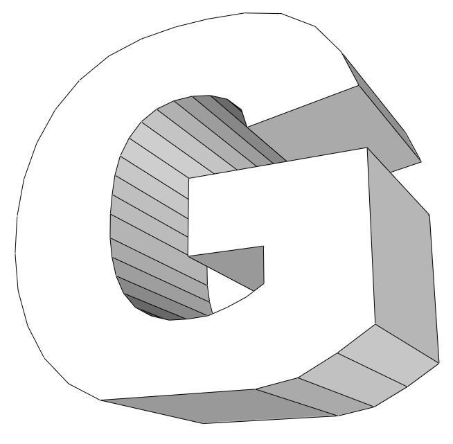Letter G - Alphabet Series Low-poly 3D model_4
