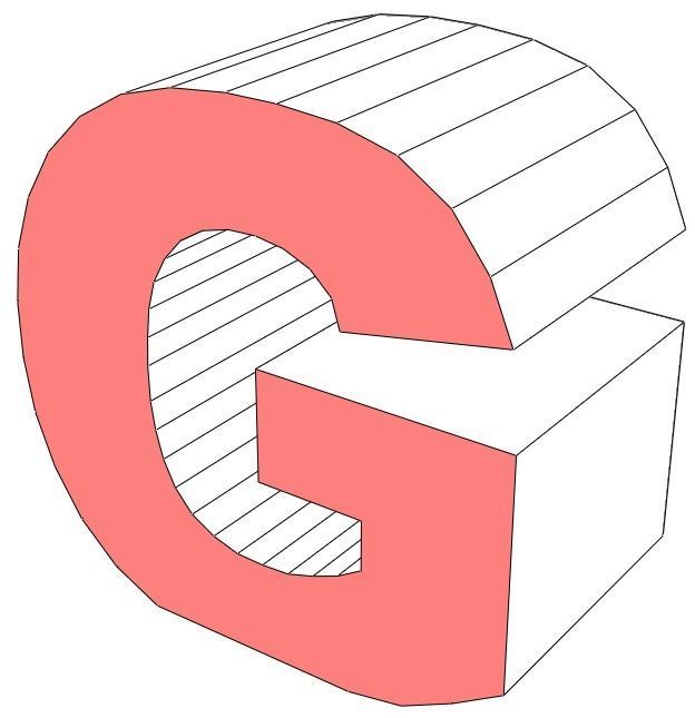 Letter G - Alphabet Series Low-poly 3D model_3