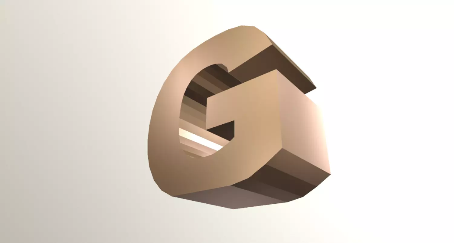 Letter G - Alphabet Series Low-poly 3D model_0