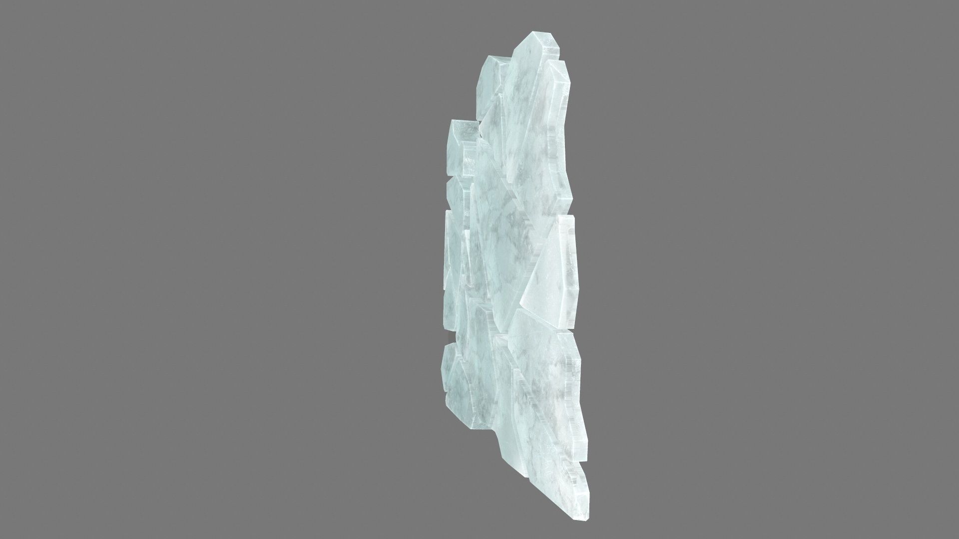 ice set pieces of glass Low-poly 3D model_11
