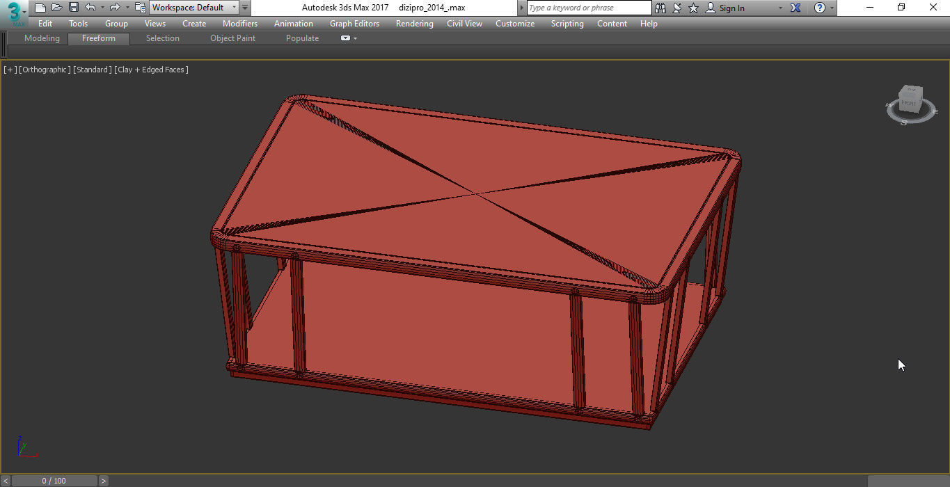 DEDALO RECTANGULAR COFFEE TABLE 3d model Low-poly 3D model_3