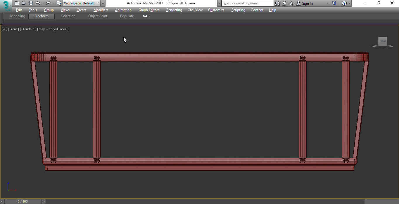 DEDALO RECTANGULAR COFFEE TABLE 3d model Low-poly 3D model_1