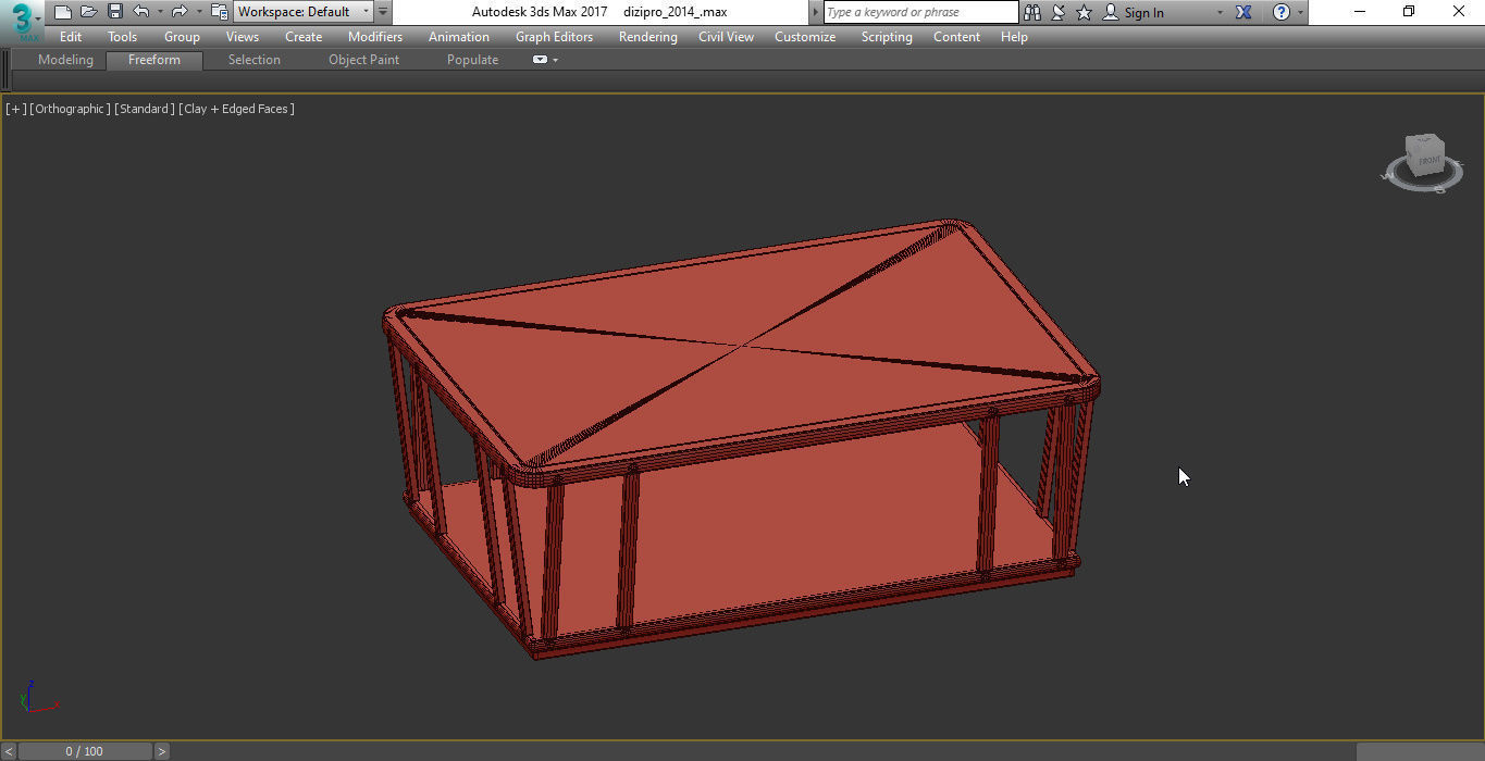DEDALO RECTANGULAR COFFEE TABLE 3d model Low-poly 3D model_2
