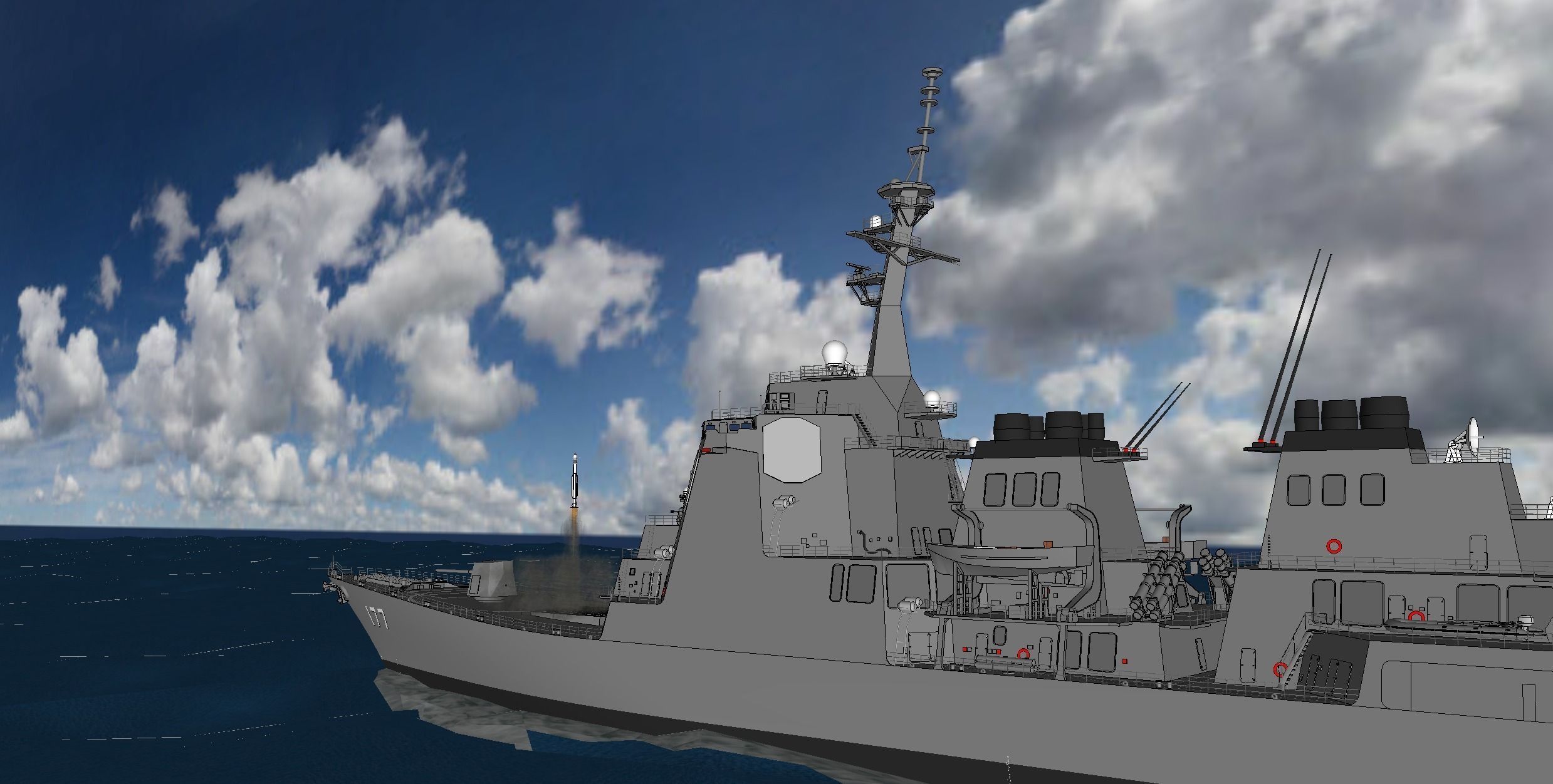 Atago Class Aegis Destroyer 3D model_3