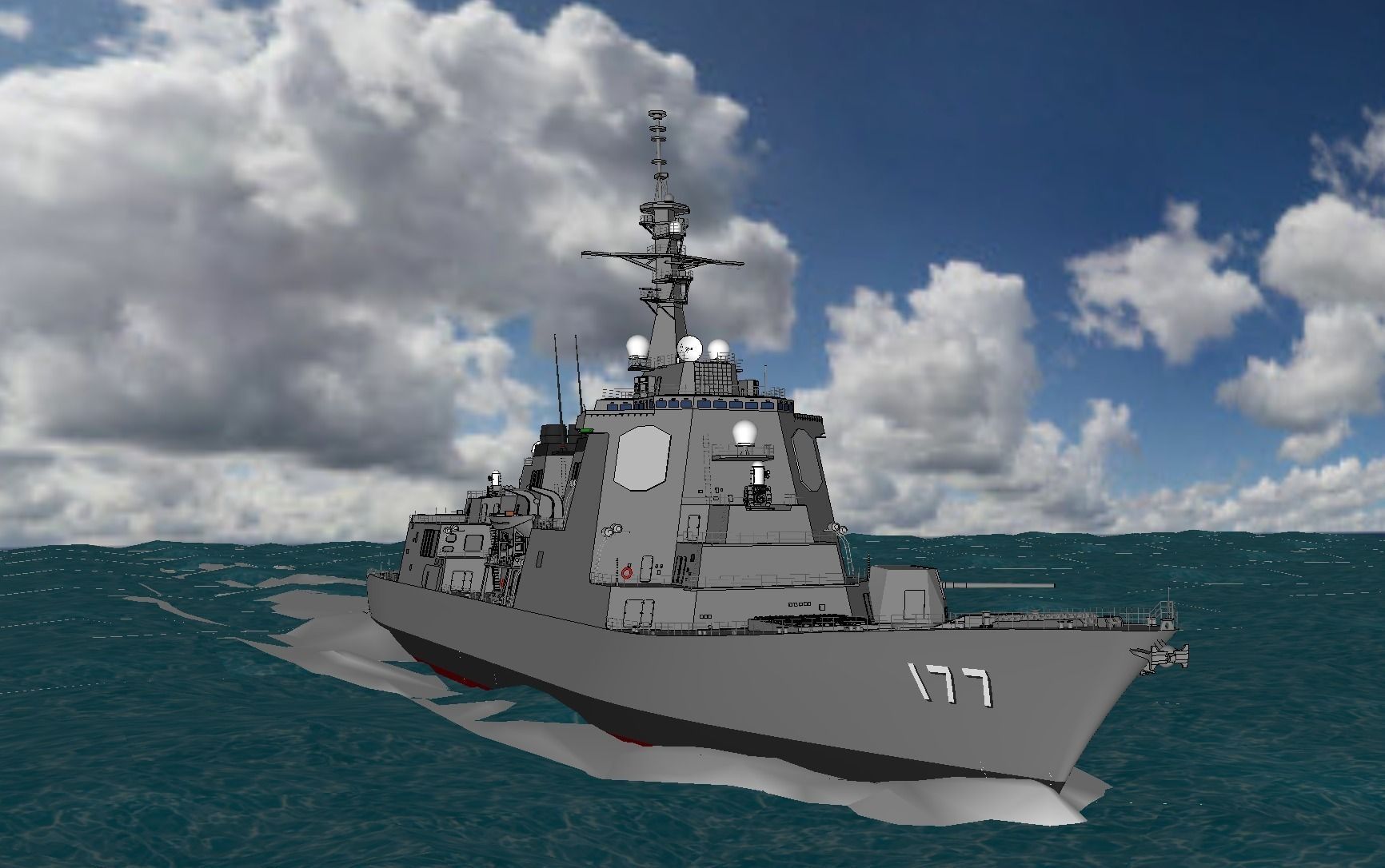 Atago Class Aegis Destroyer 3D model_9