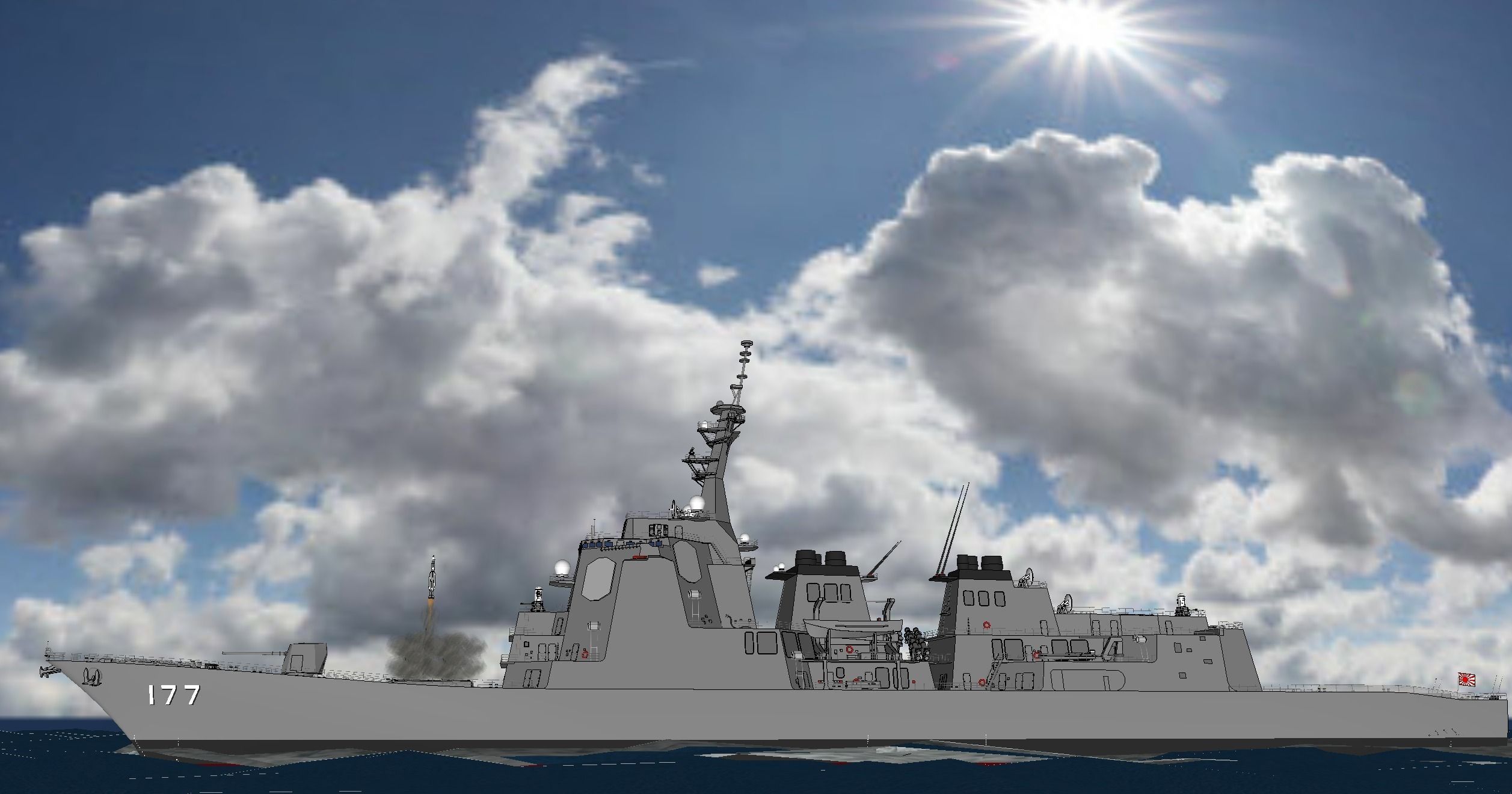 Atago Class Aegis Destroyer 3D model_11